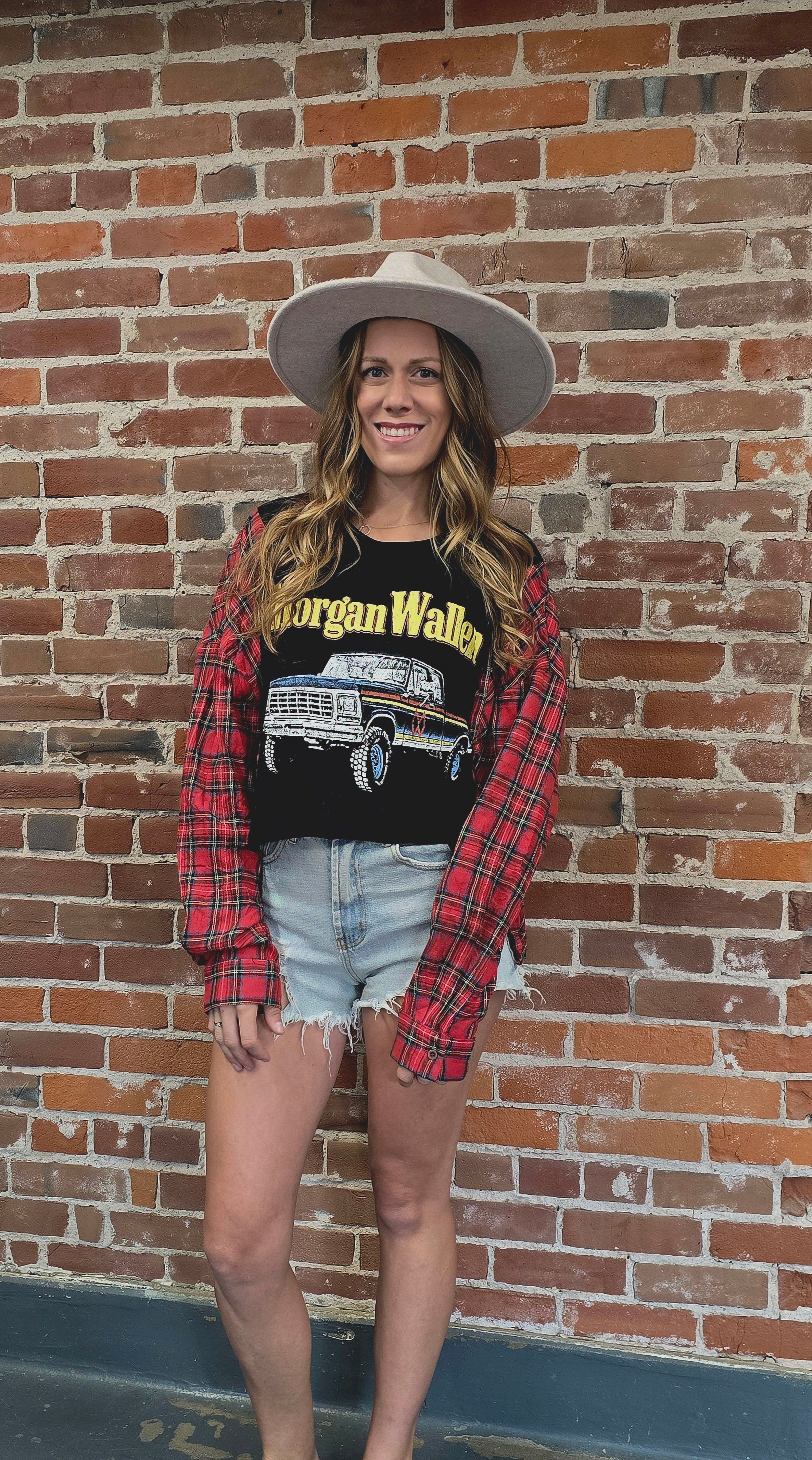 Morgan Wallen Upcycled Flannel Shirt – Handcrafted, One-of-a-Kind