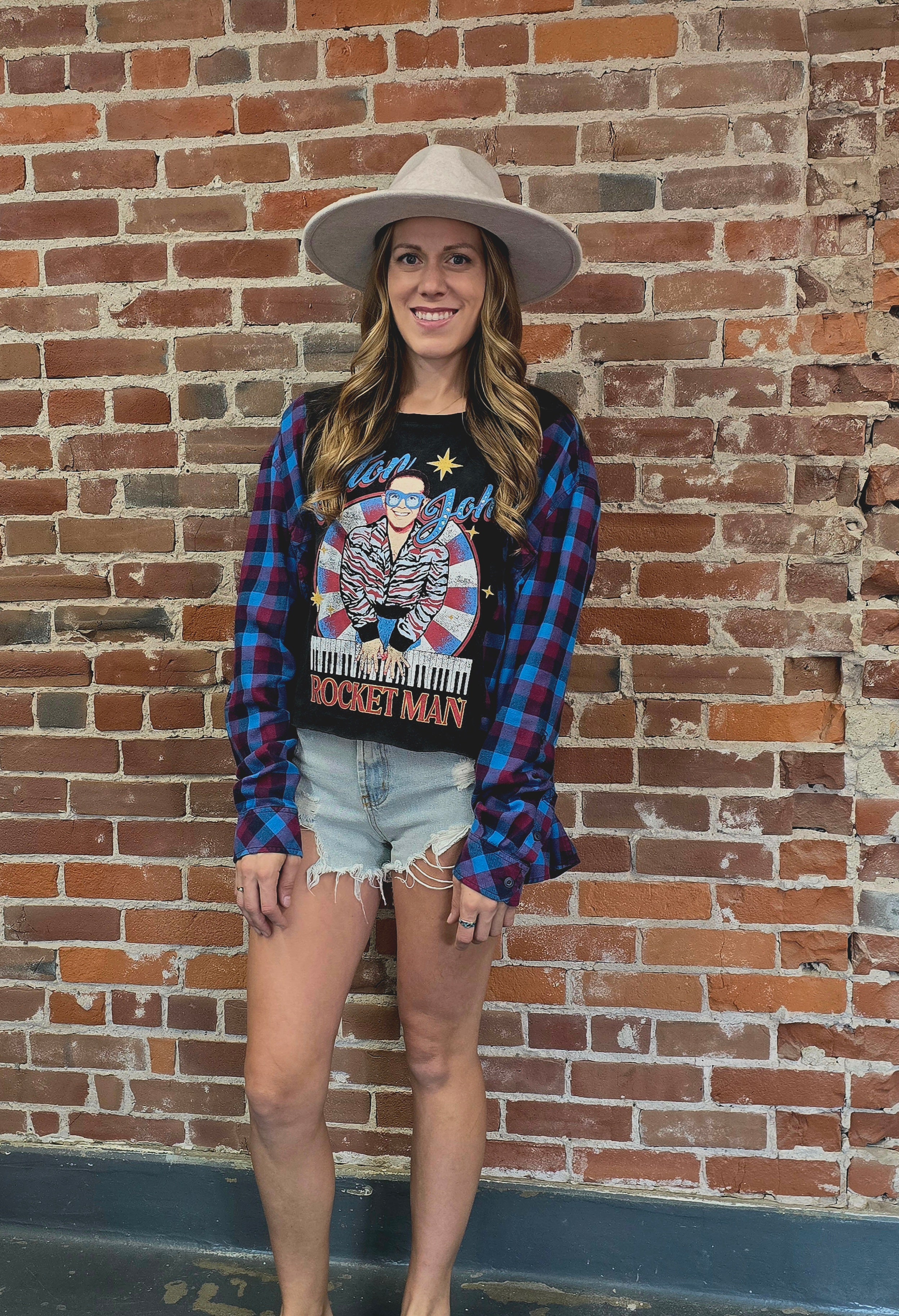 Elton John Flannel Shirt - Handcrafted One-of-a-Kind