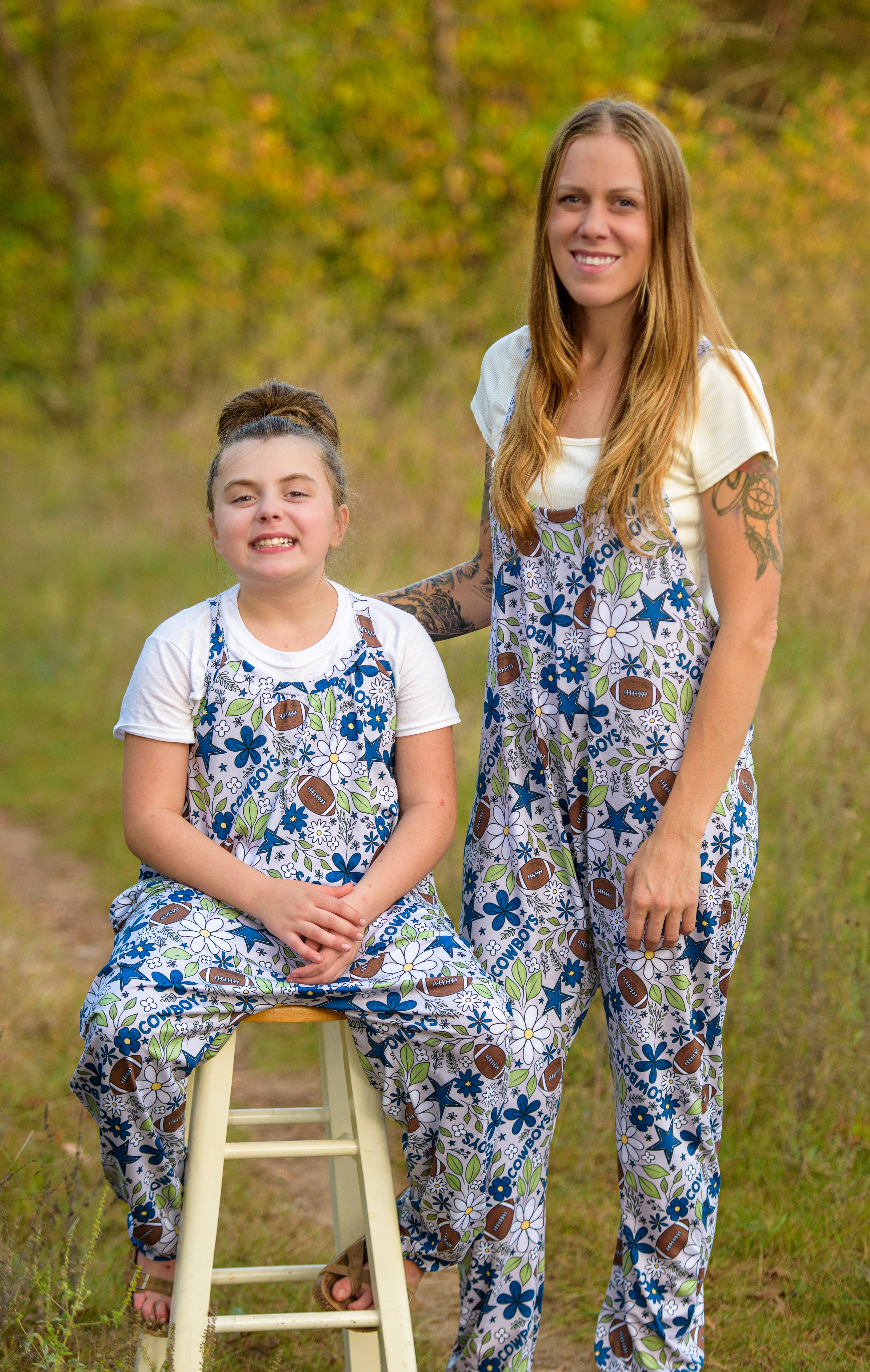 Cowboys Football Romper - Handcrafted Floral Cowboys