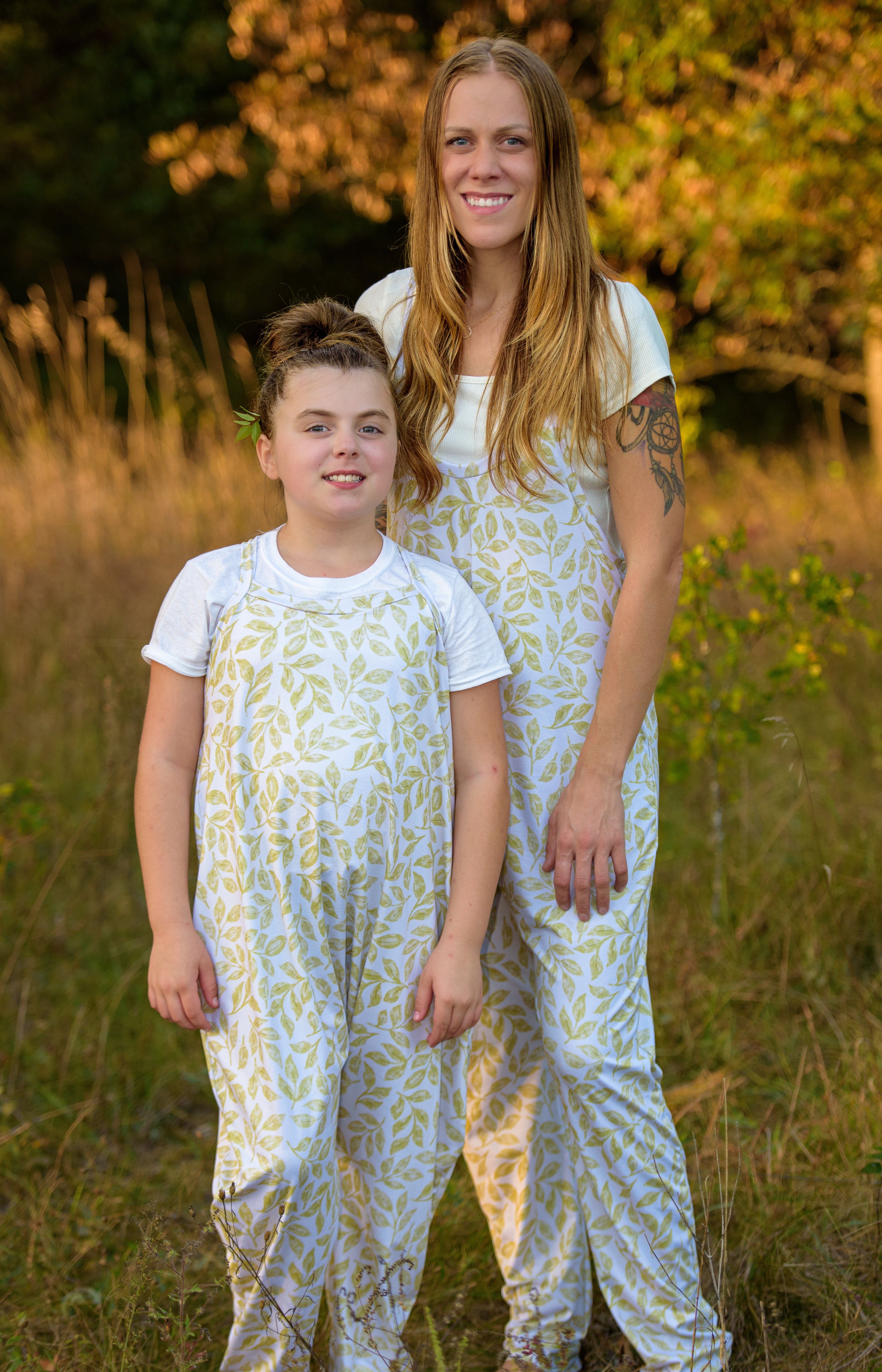 Terran Botanica Romper - Handcrafted Leaf Print Comfort
