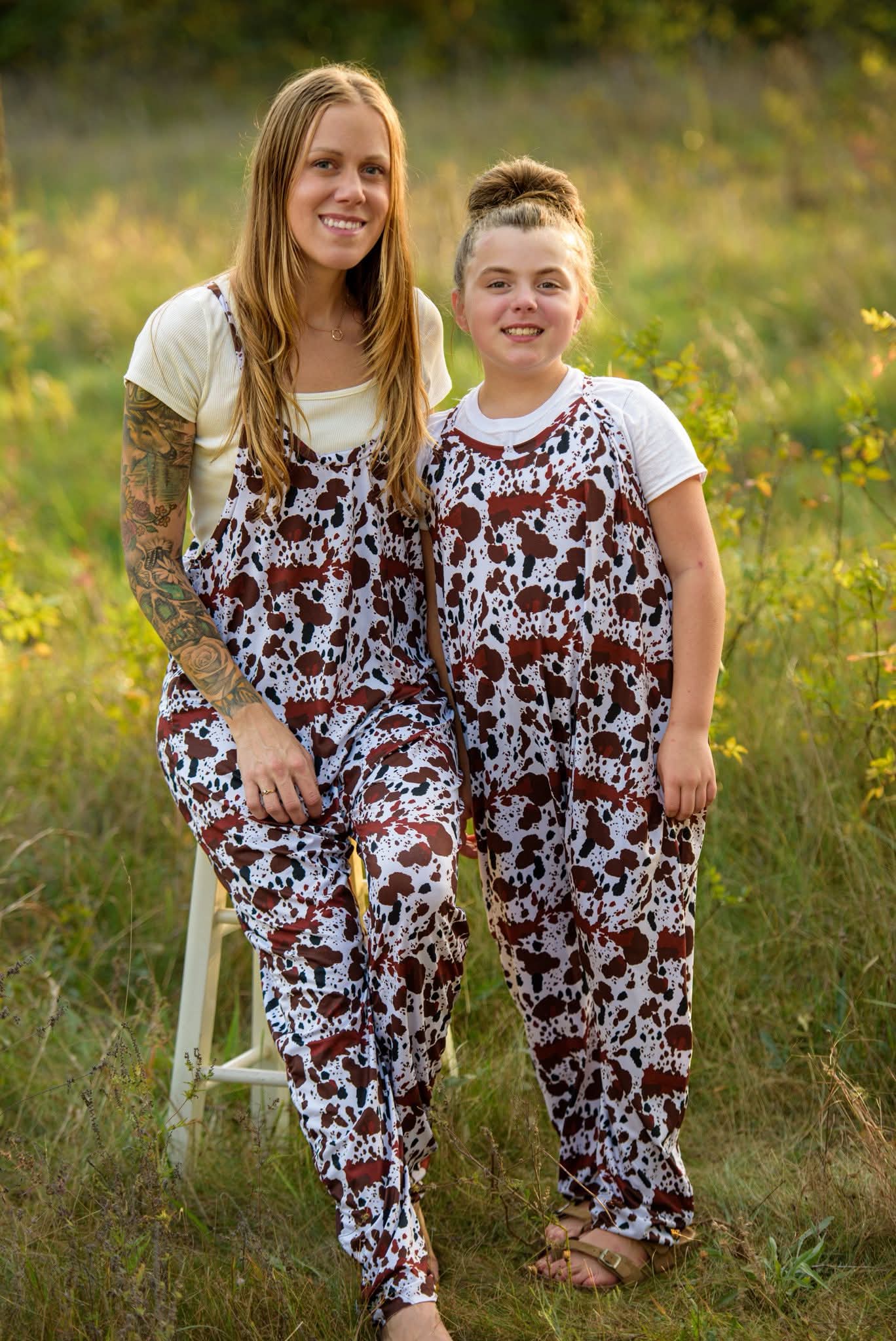 Cow Print Romper - Handcrafted Cow Print Comfort
