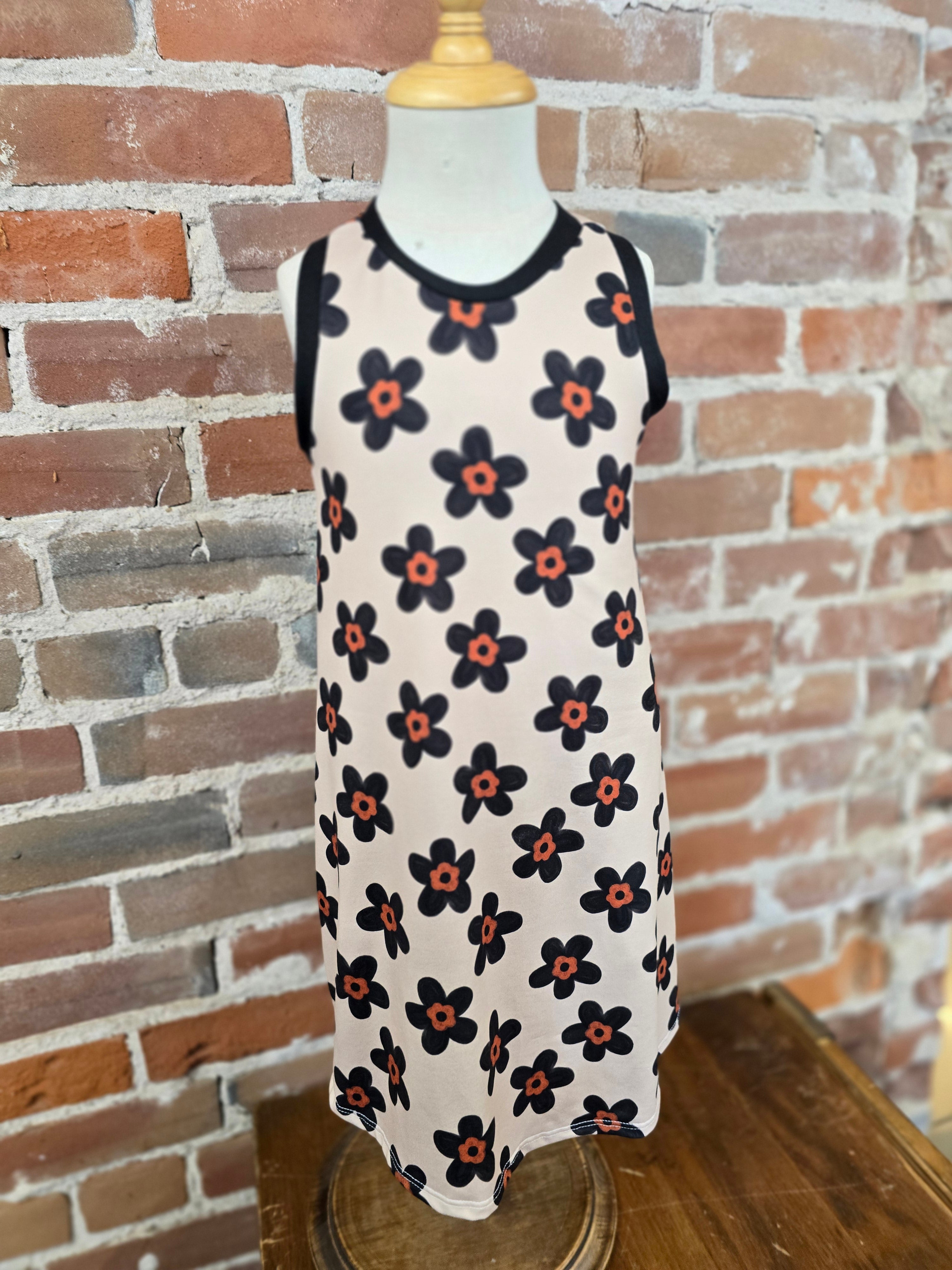 Floral Dress - Handcrafted Racerback Design
