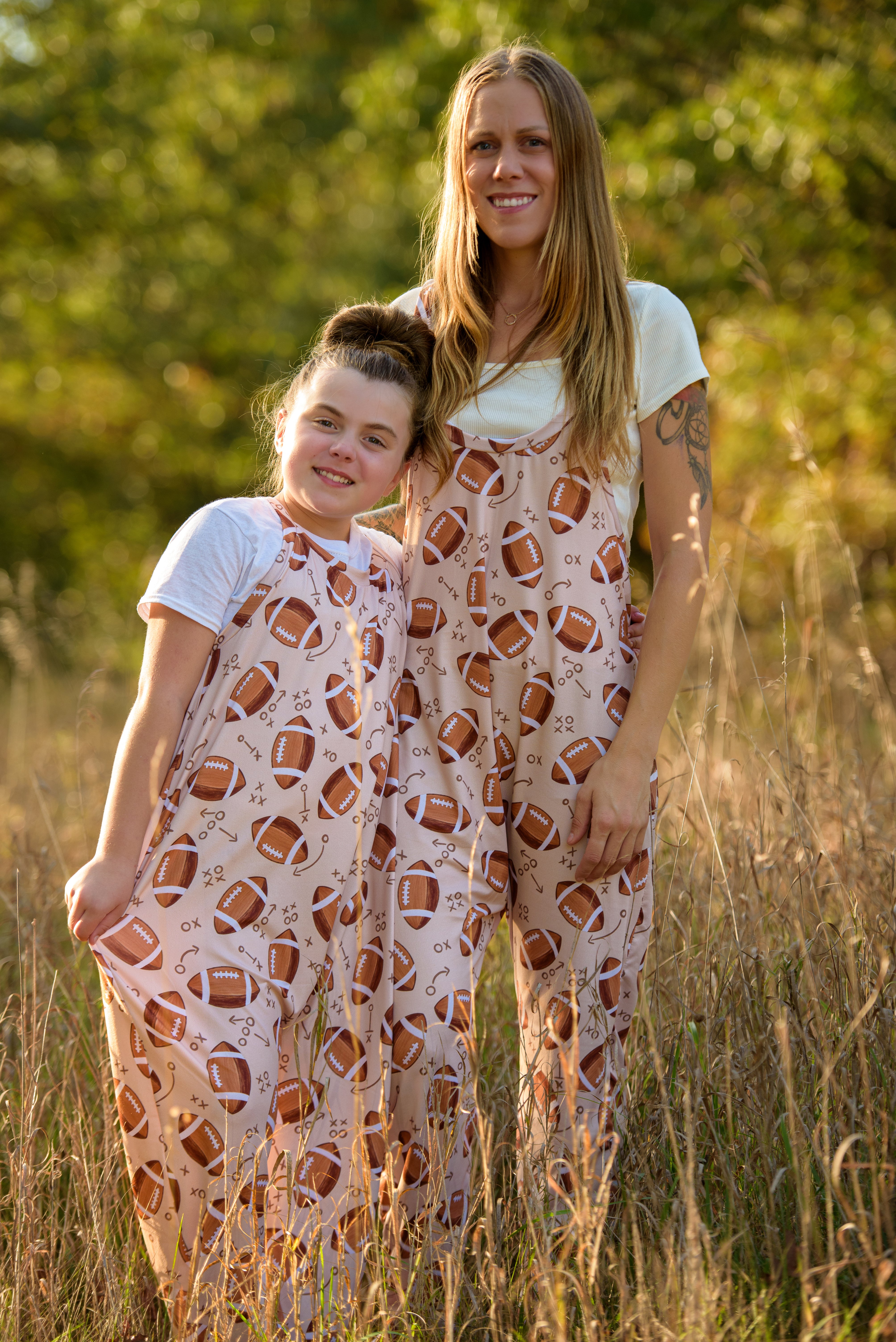 Football Romper - Handcrafted Football Print