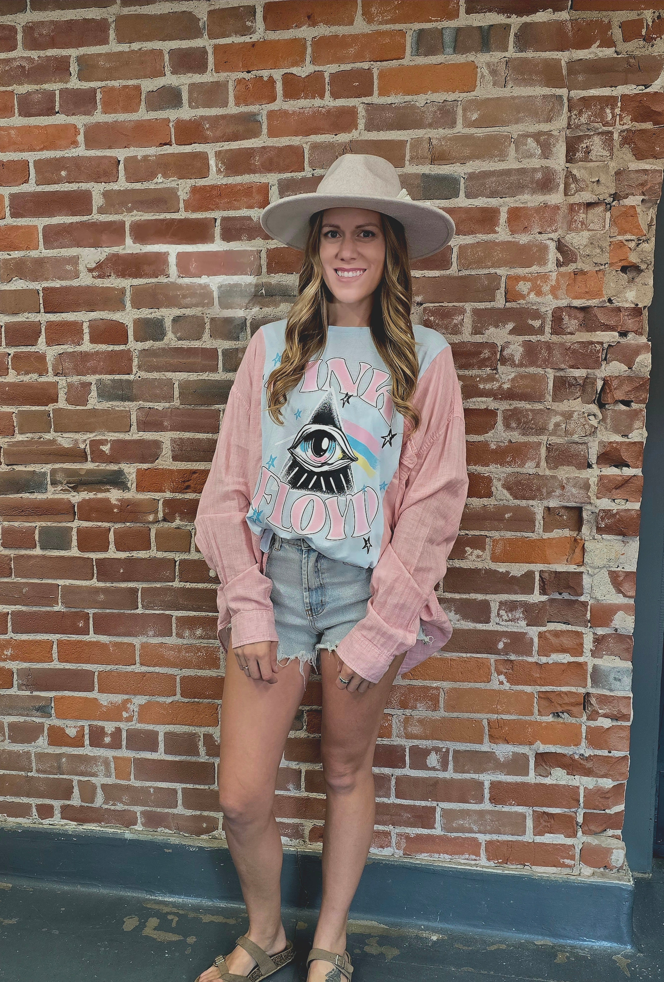 Pink Floyd Upcycled Flannel - Handcrafted Luxury Shirt