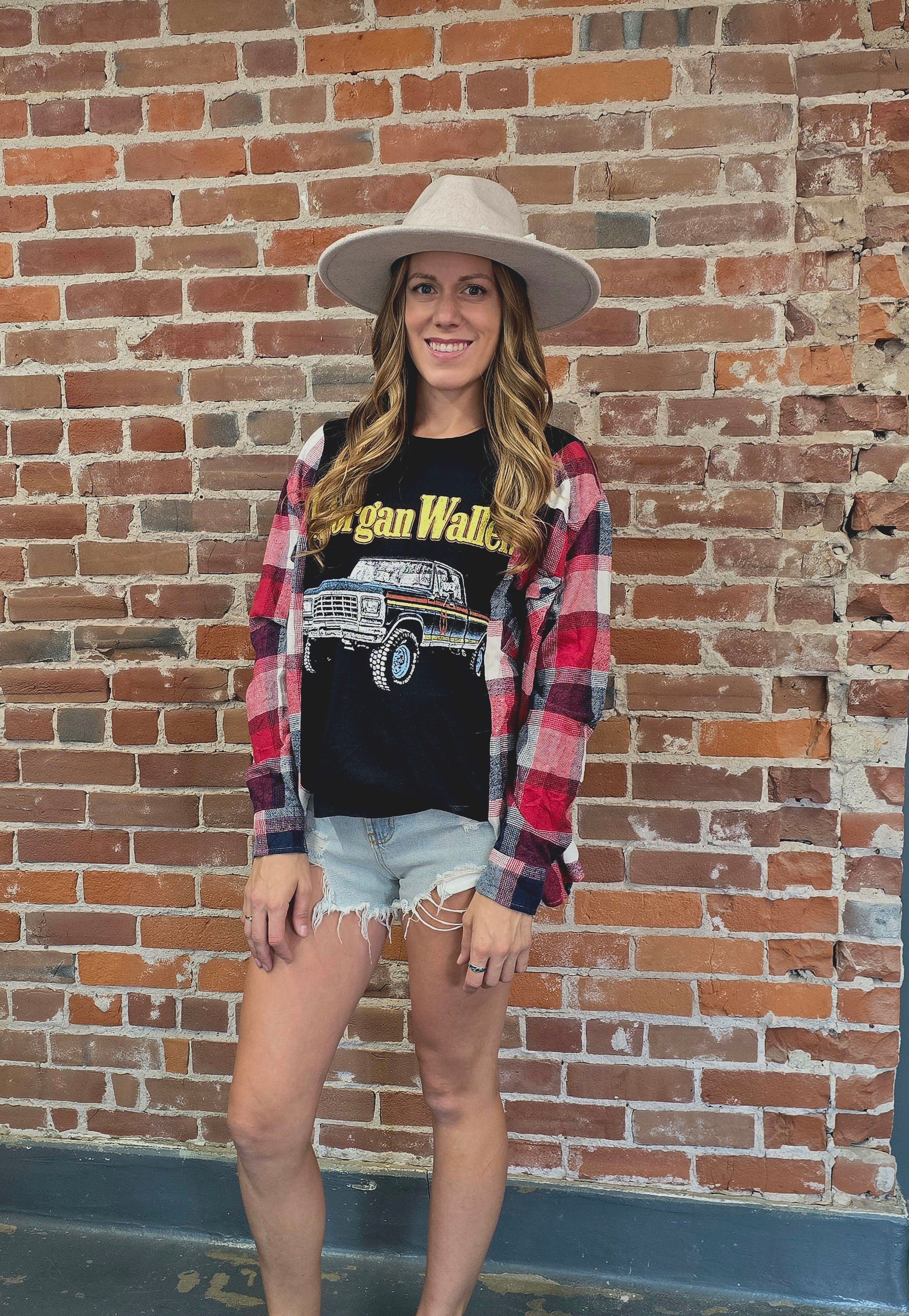 Morgan Wallen Flannel Shirt - Handcrafted One-of-a-Kind