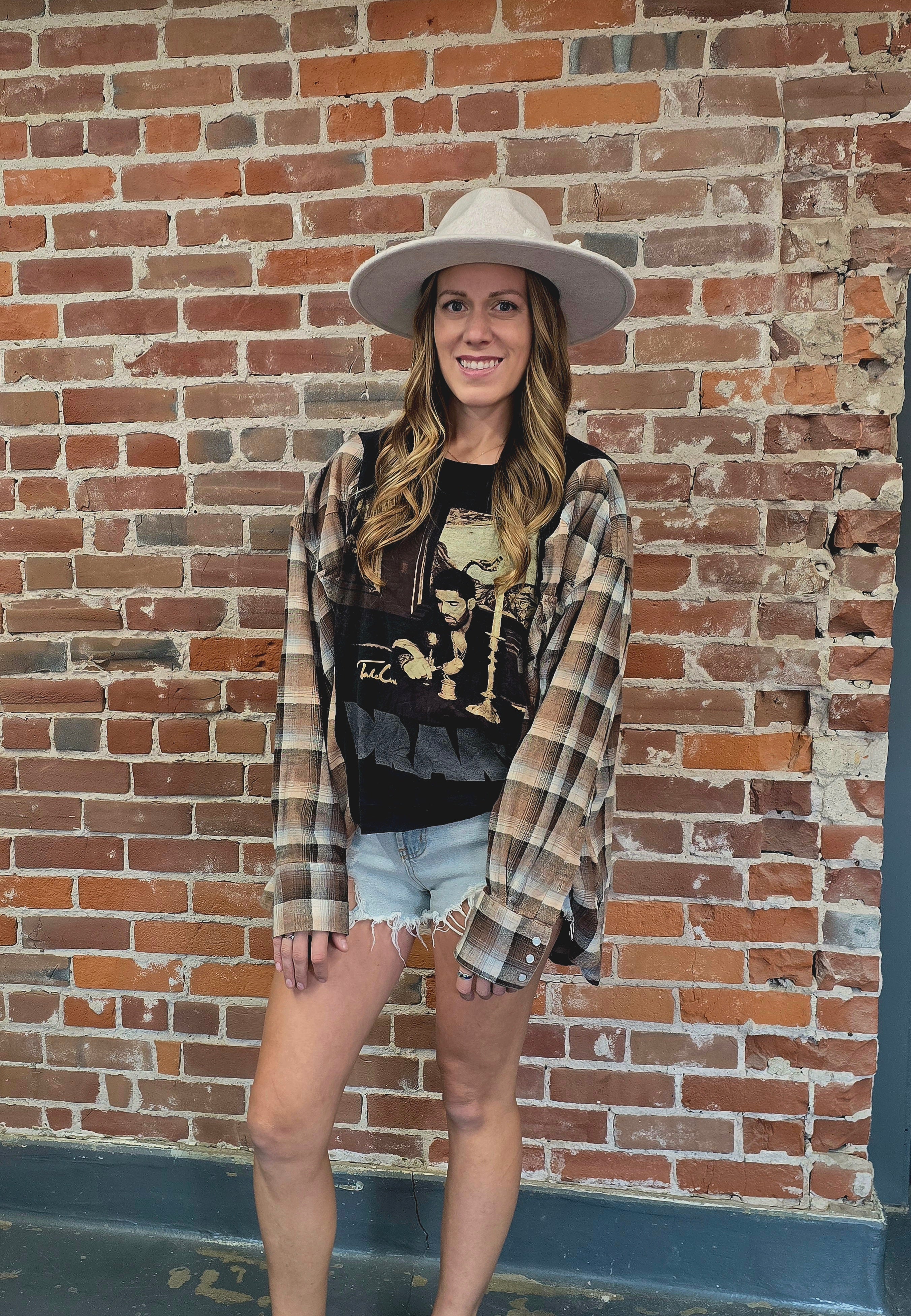 Drake Rap Flannel Shirt - Handcrafted One-of-a-Kind Style