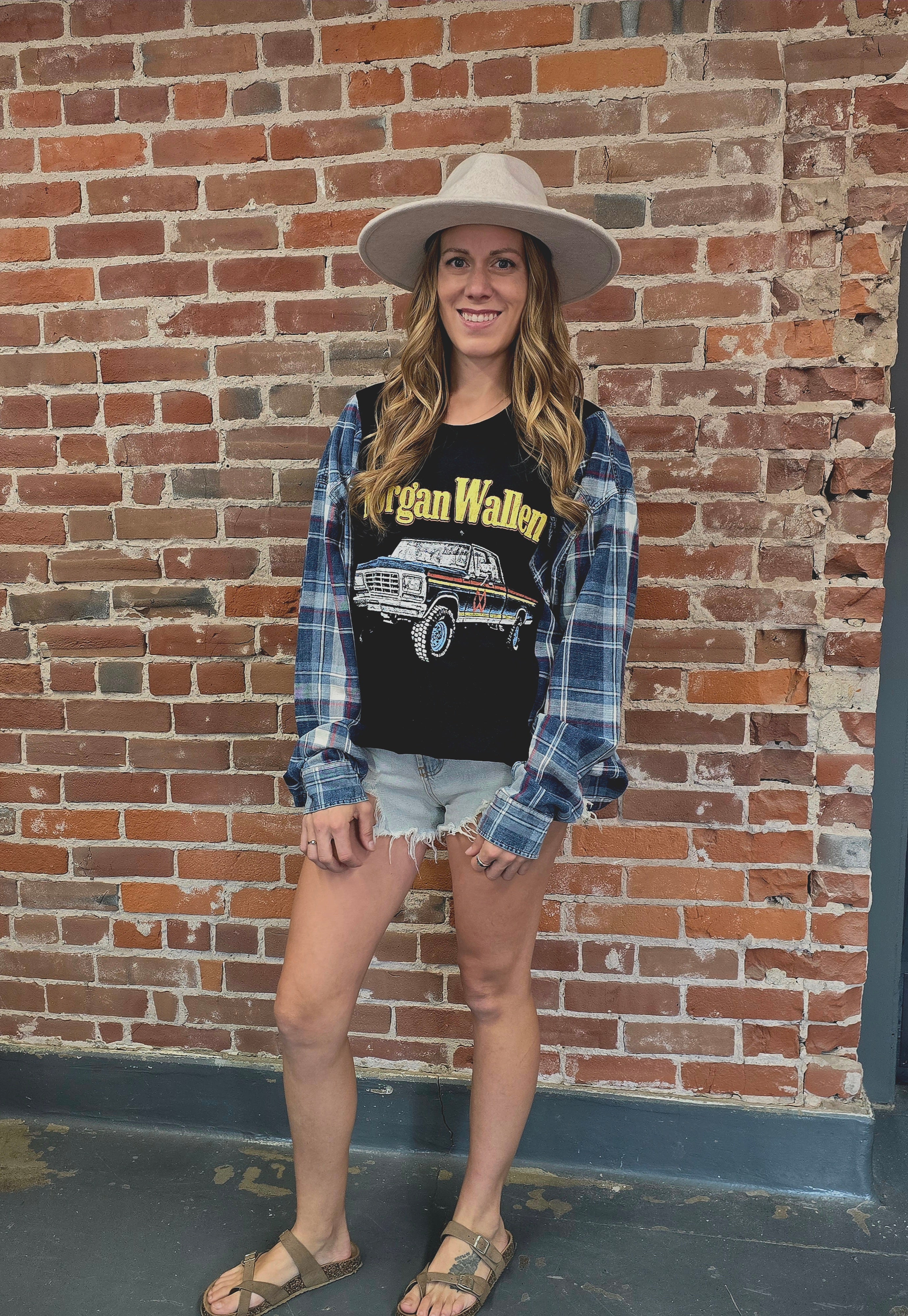 Morgan Wallen Flannel - Handcrafted One-of-a-Kind