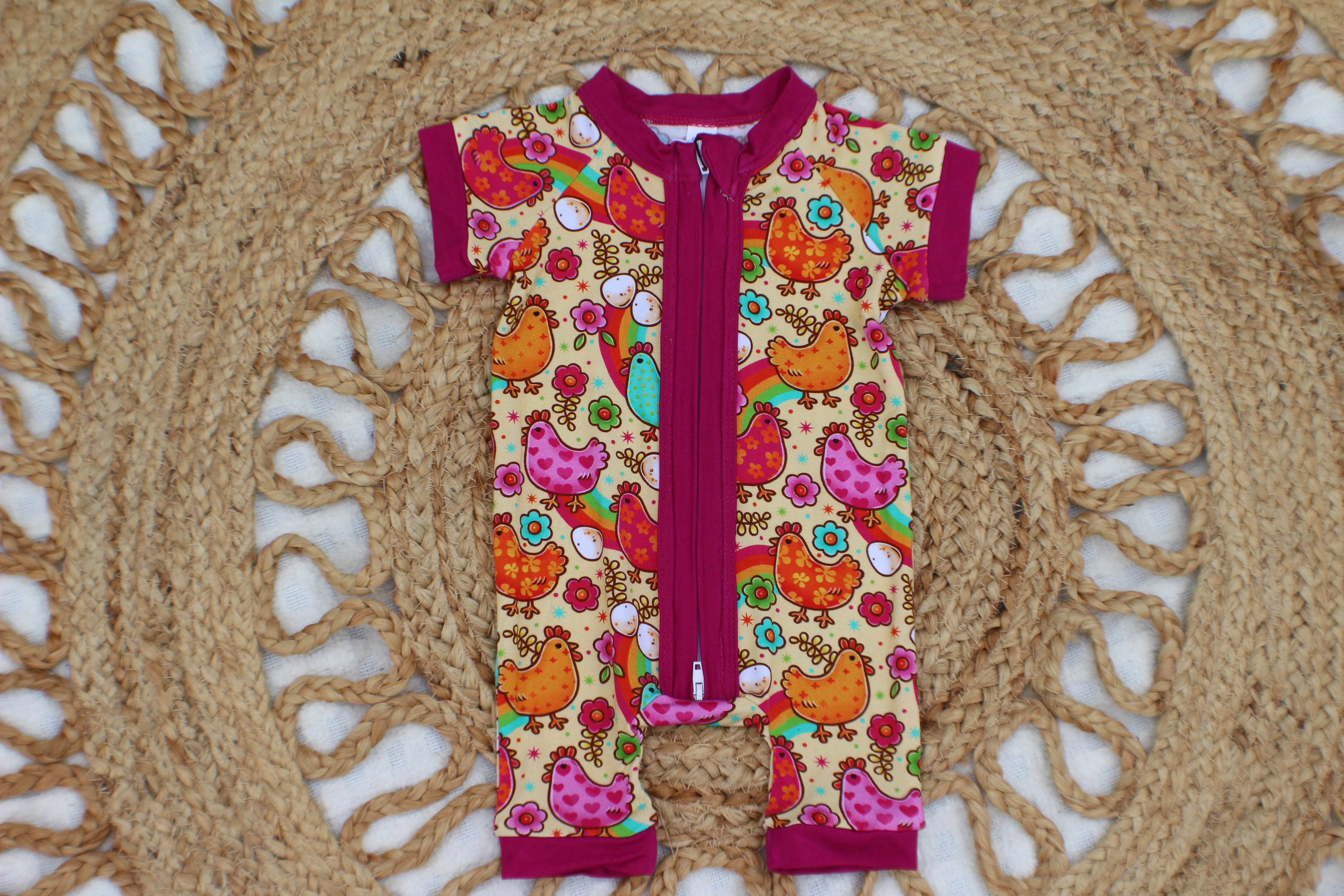Chicken Print Zippy