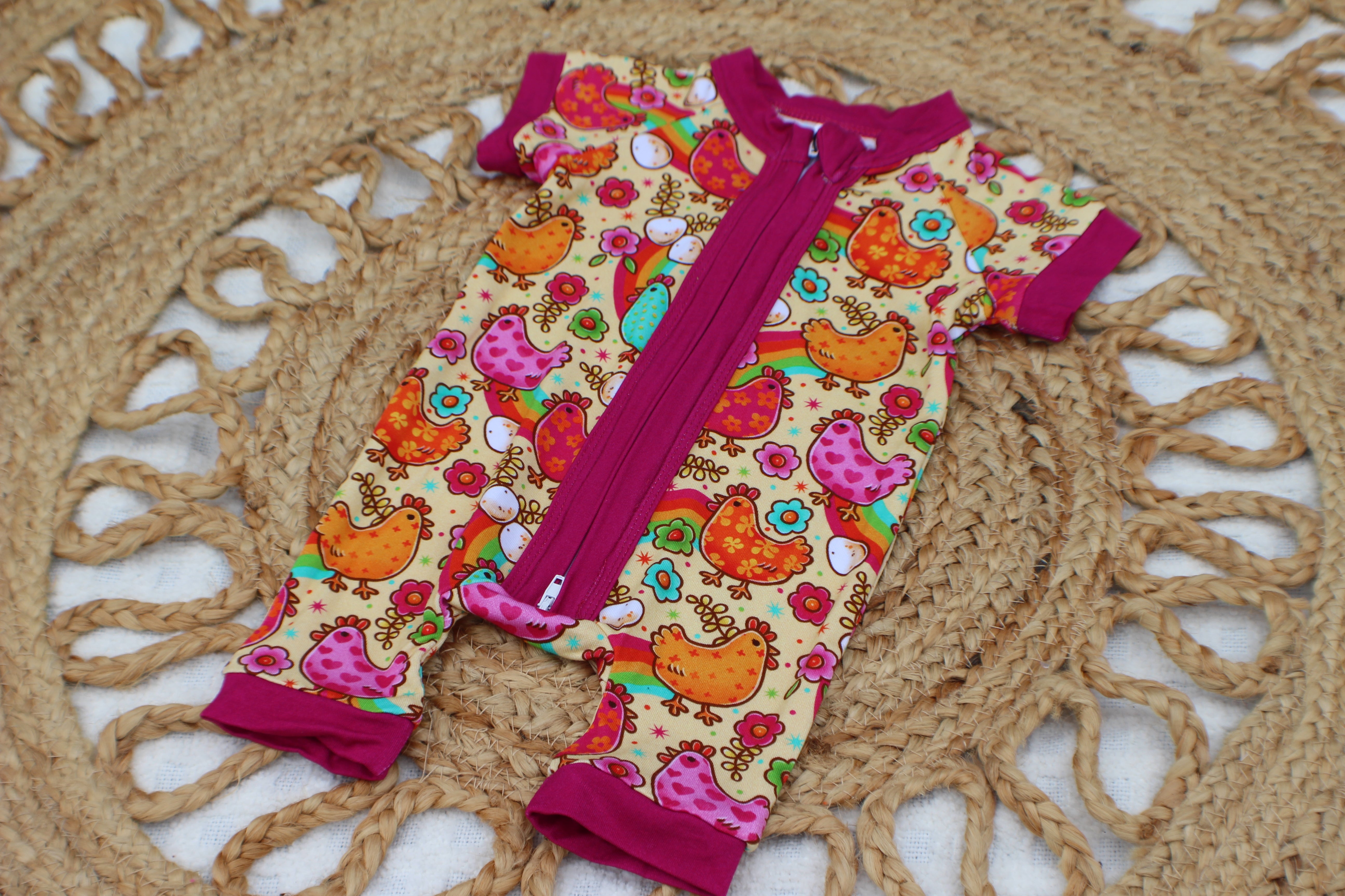 Chicken Print Zippy