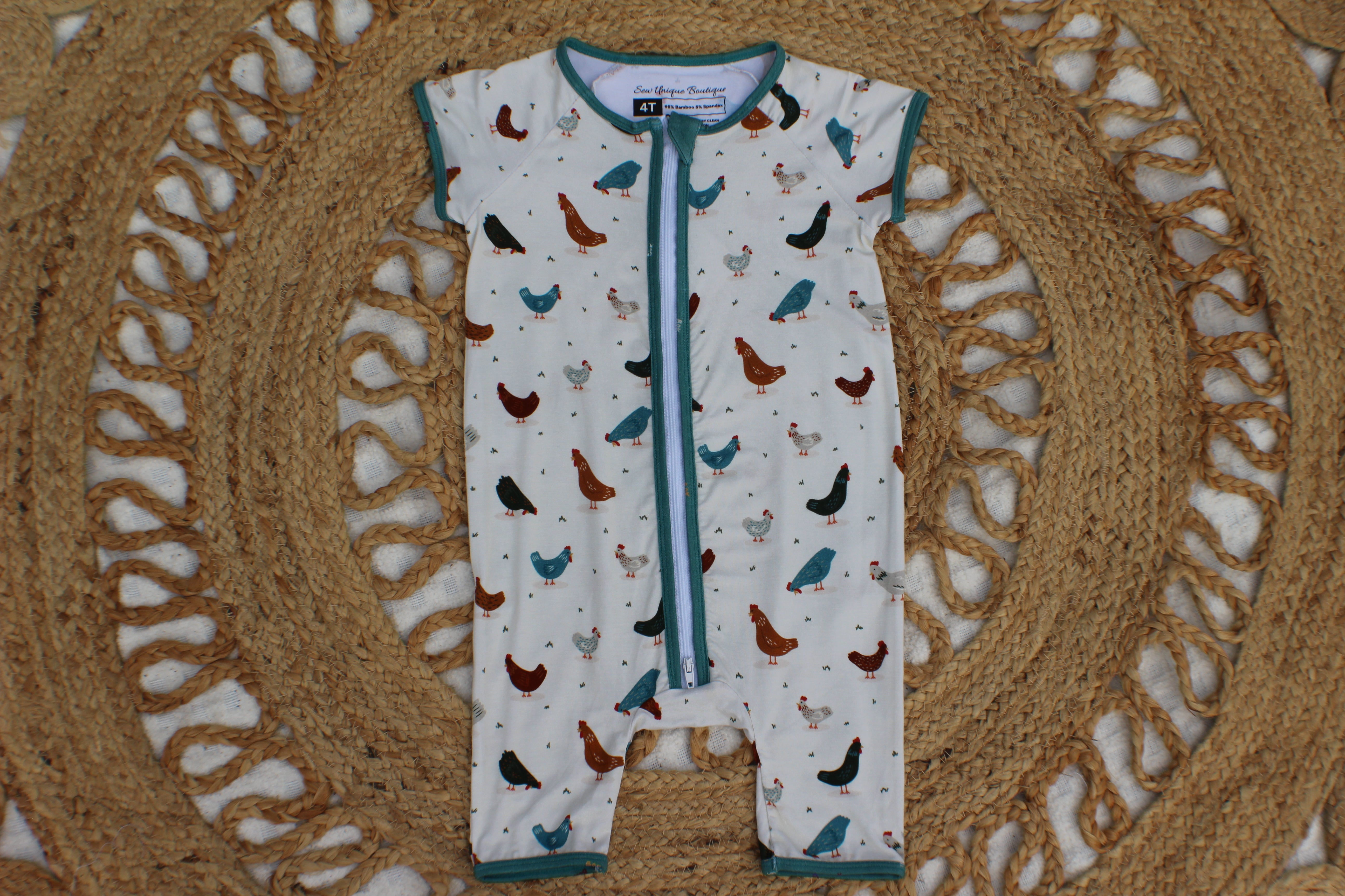 Little Nest Kids Bamboo Zip Romper