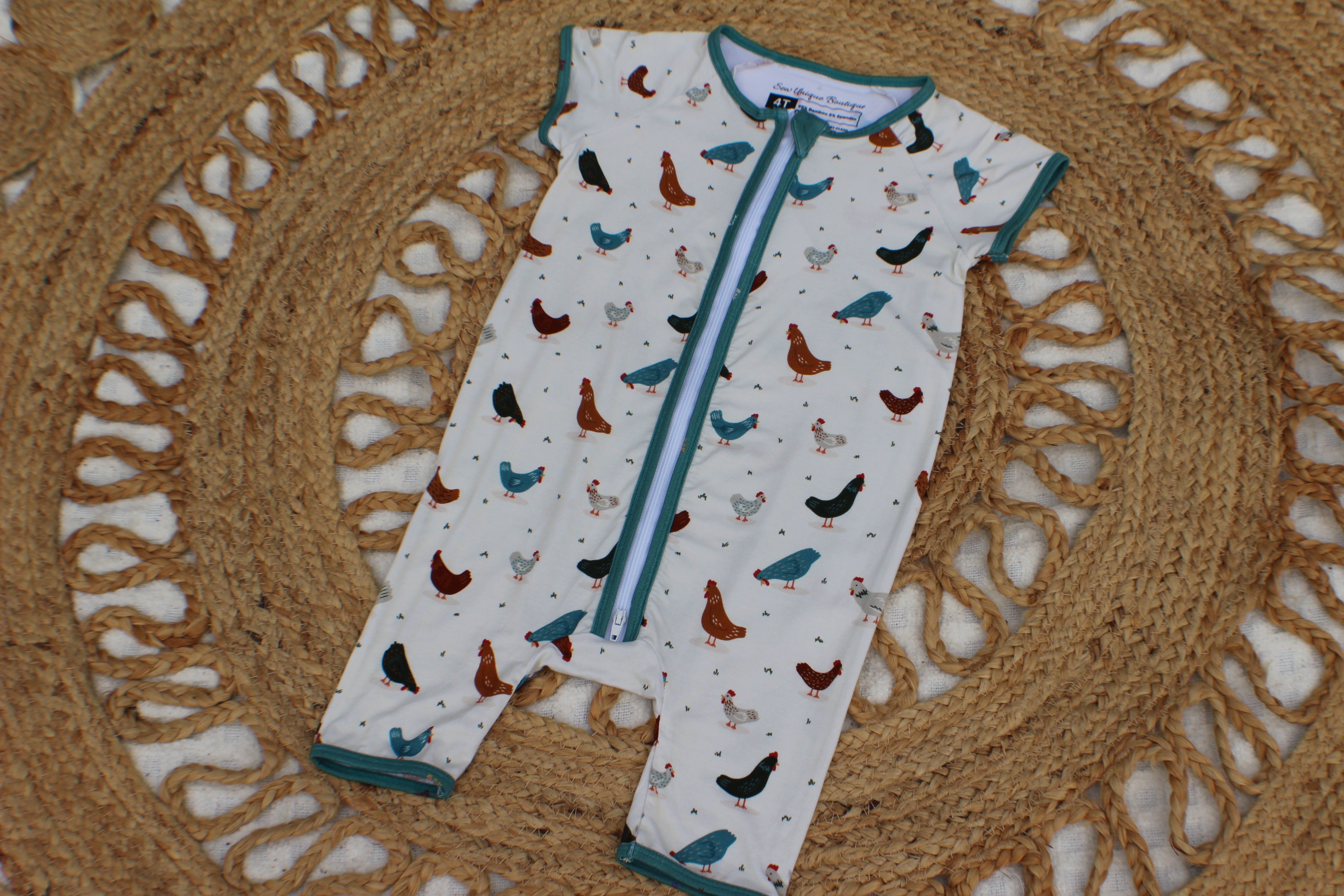 Little Nest Kids Bamboo Zip Romper