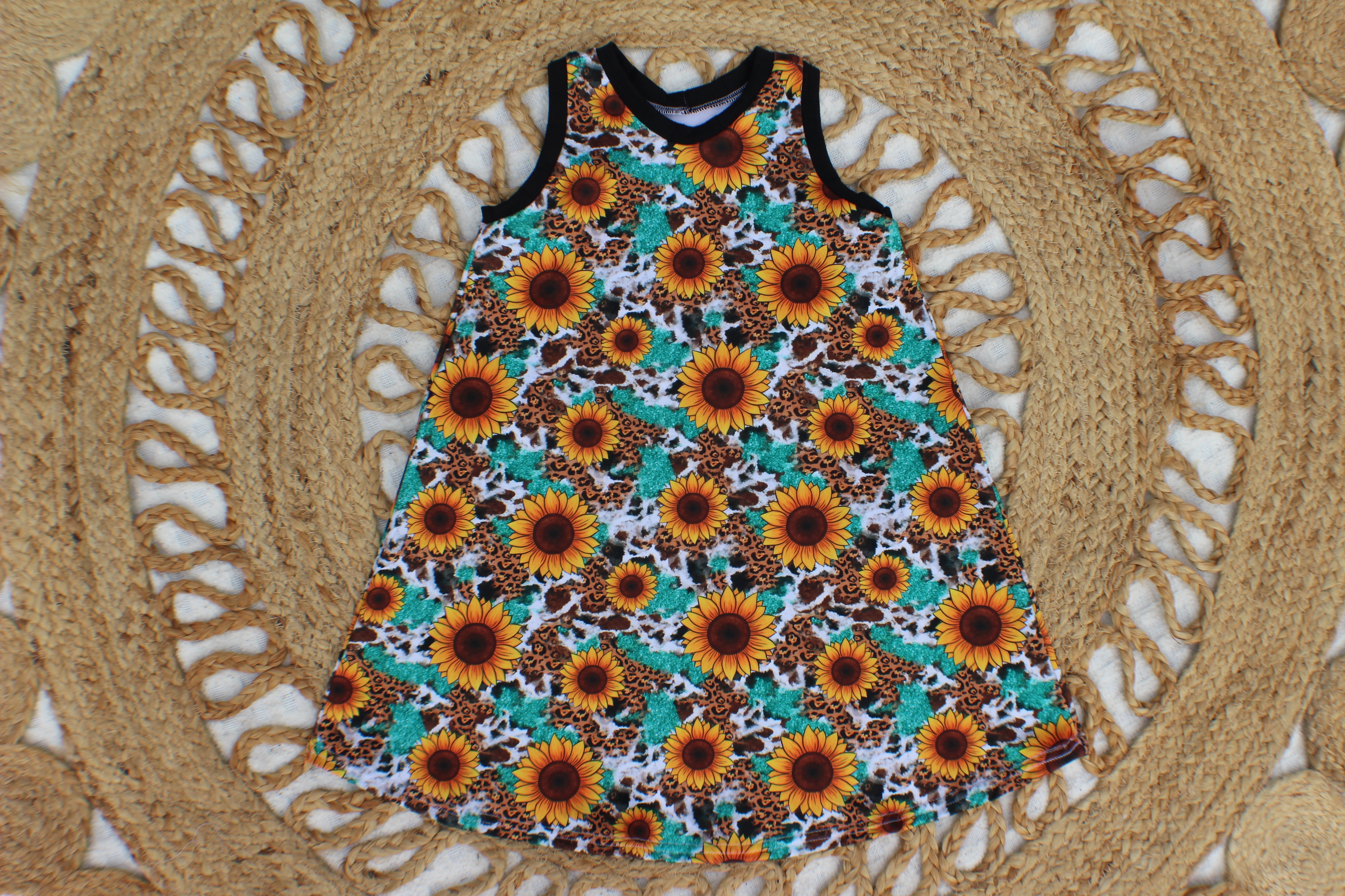 Sunflower Racerback Dress- Made to Order