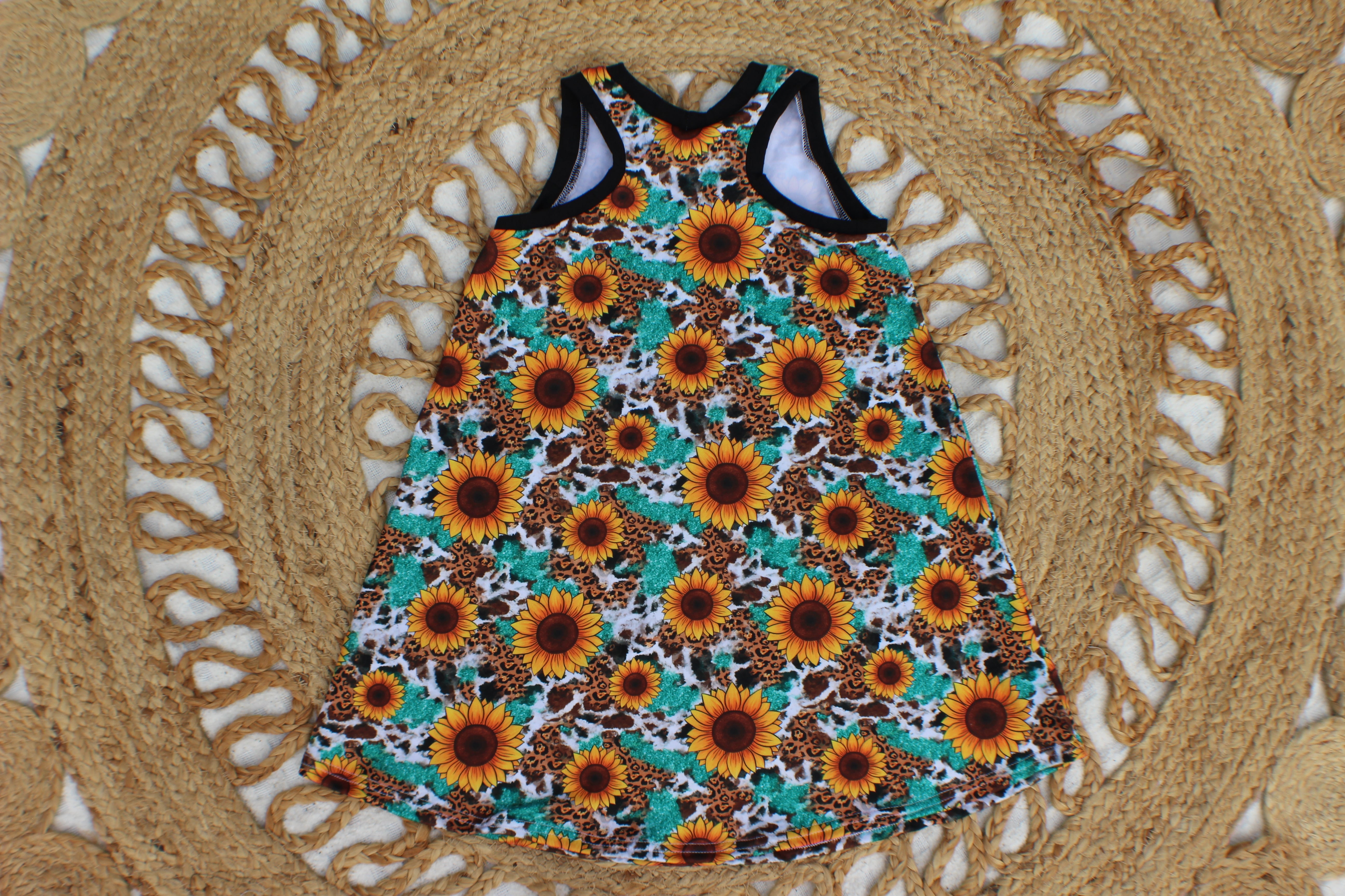 Sunflower Racerback Dress- Made to Order