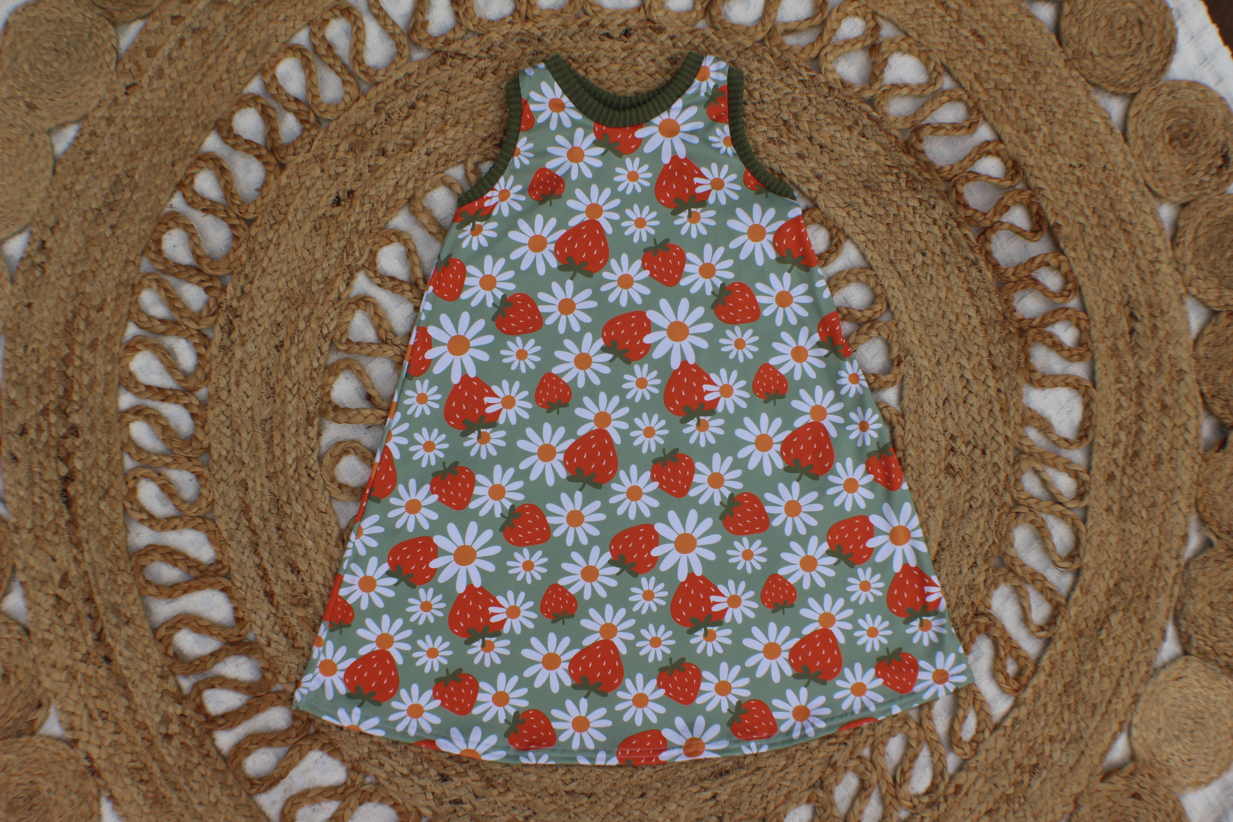 Strawberry Racerback Dress- Made to Order