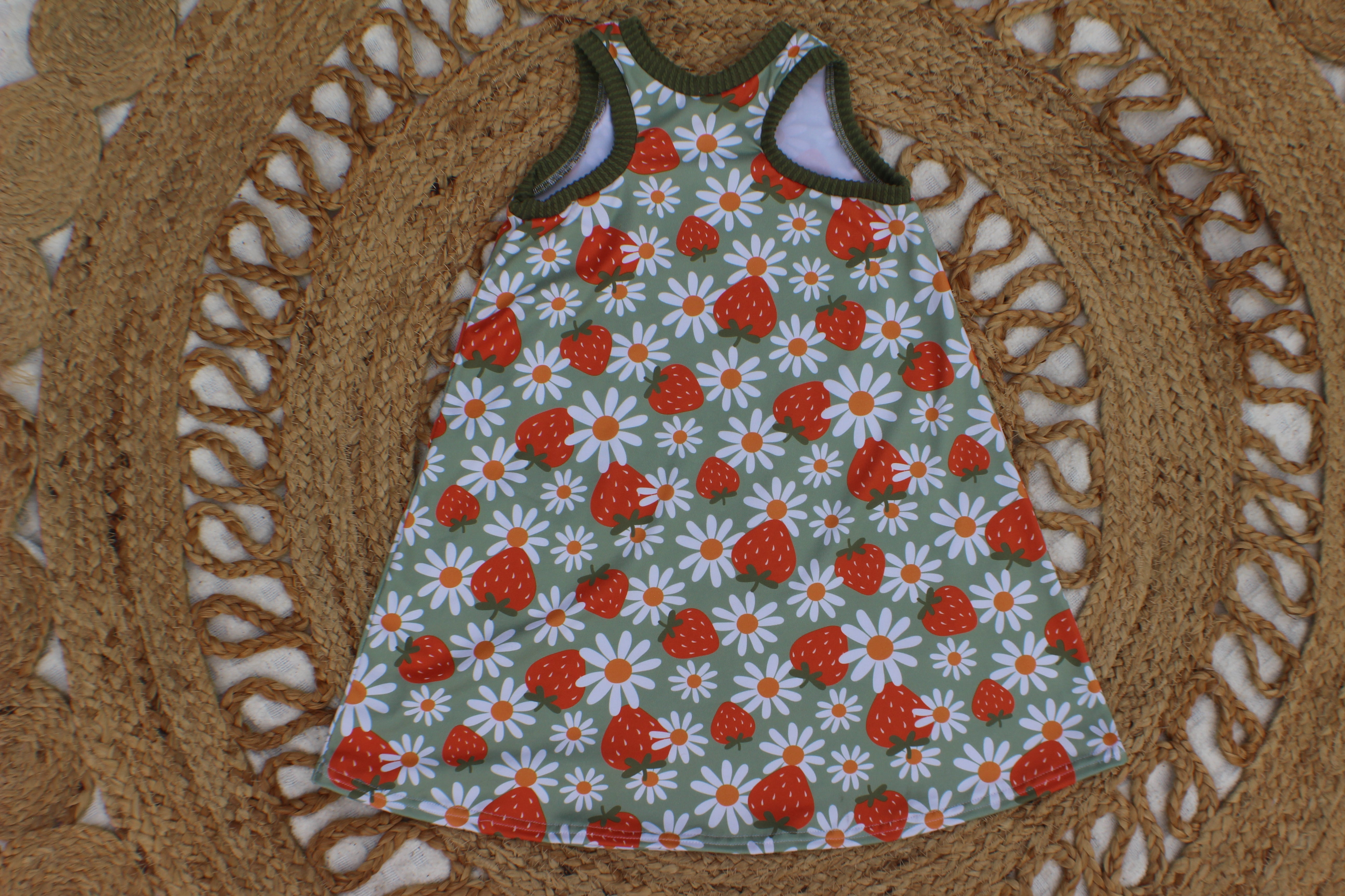 Strawberry Racerback Dress- Made to Order