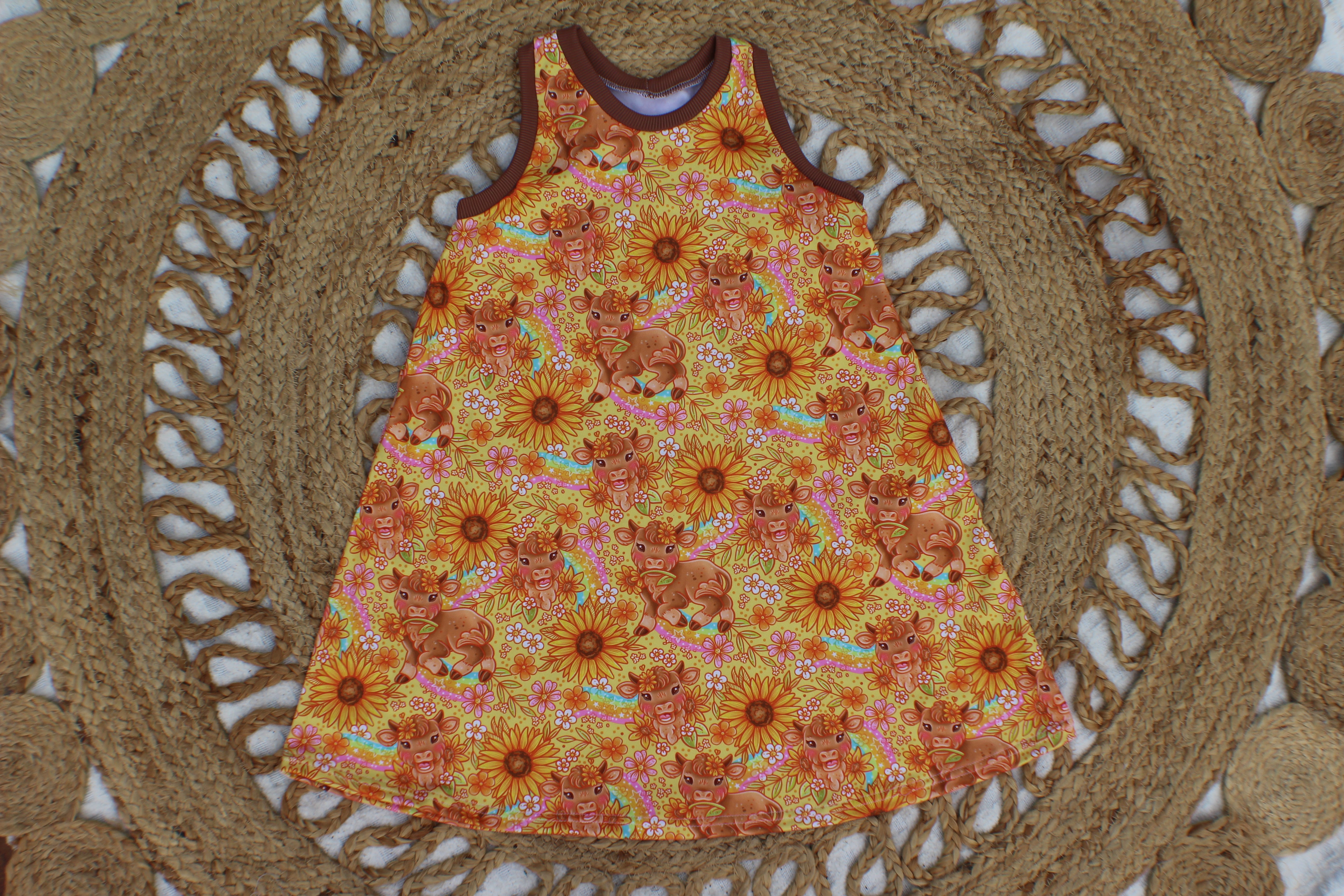 Highland Cow Racerback Dress- Made to Order