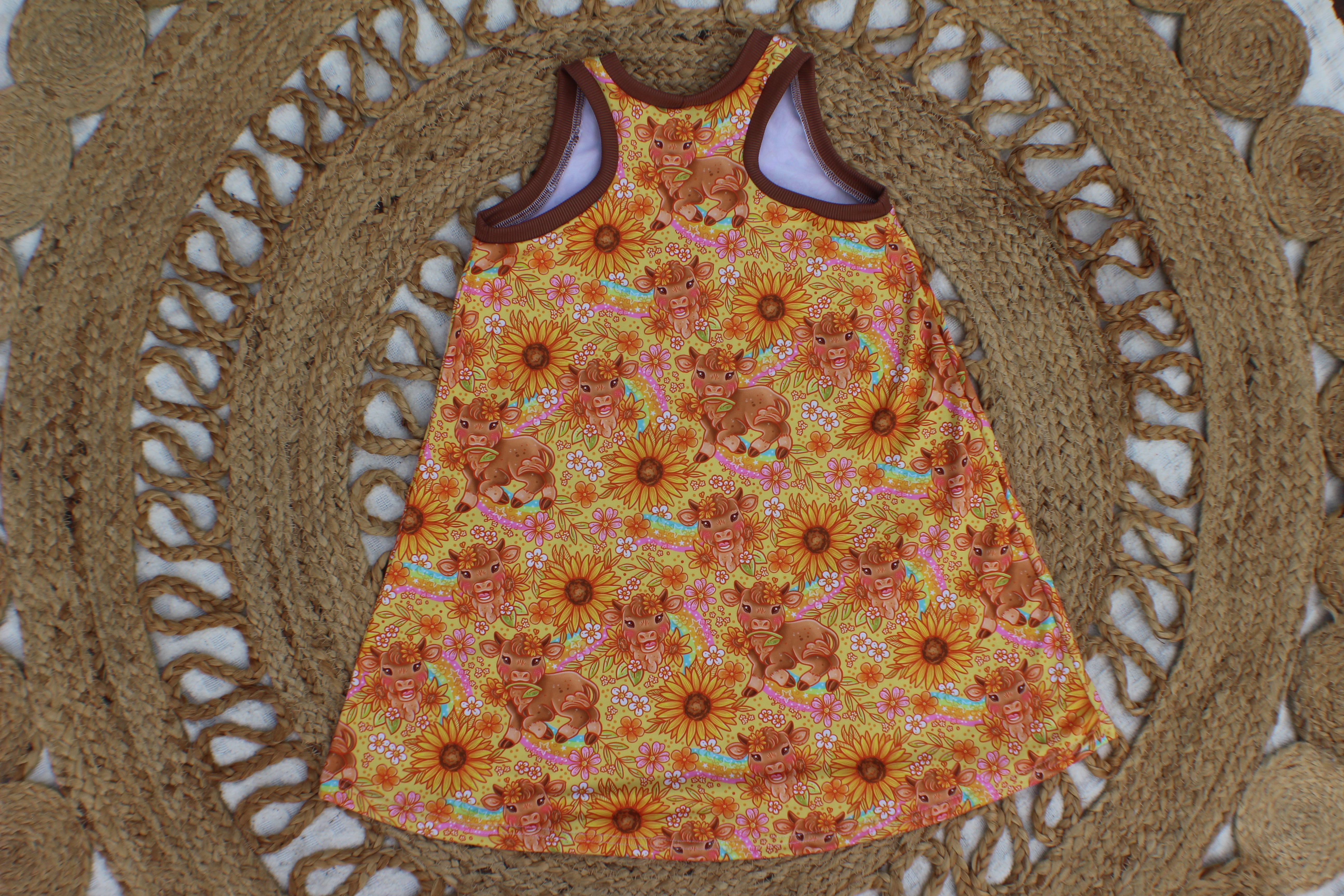 Highland Cow Racerback Dress- Made to Order