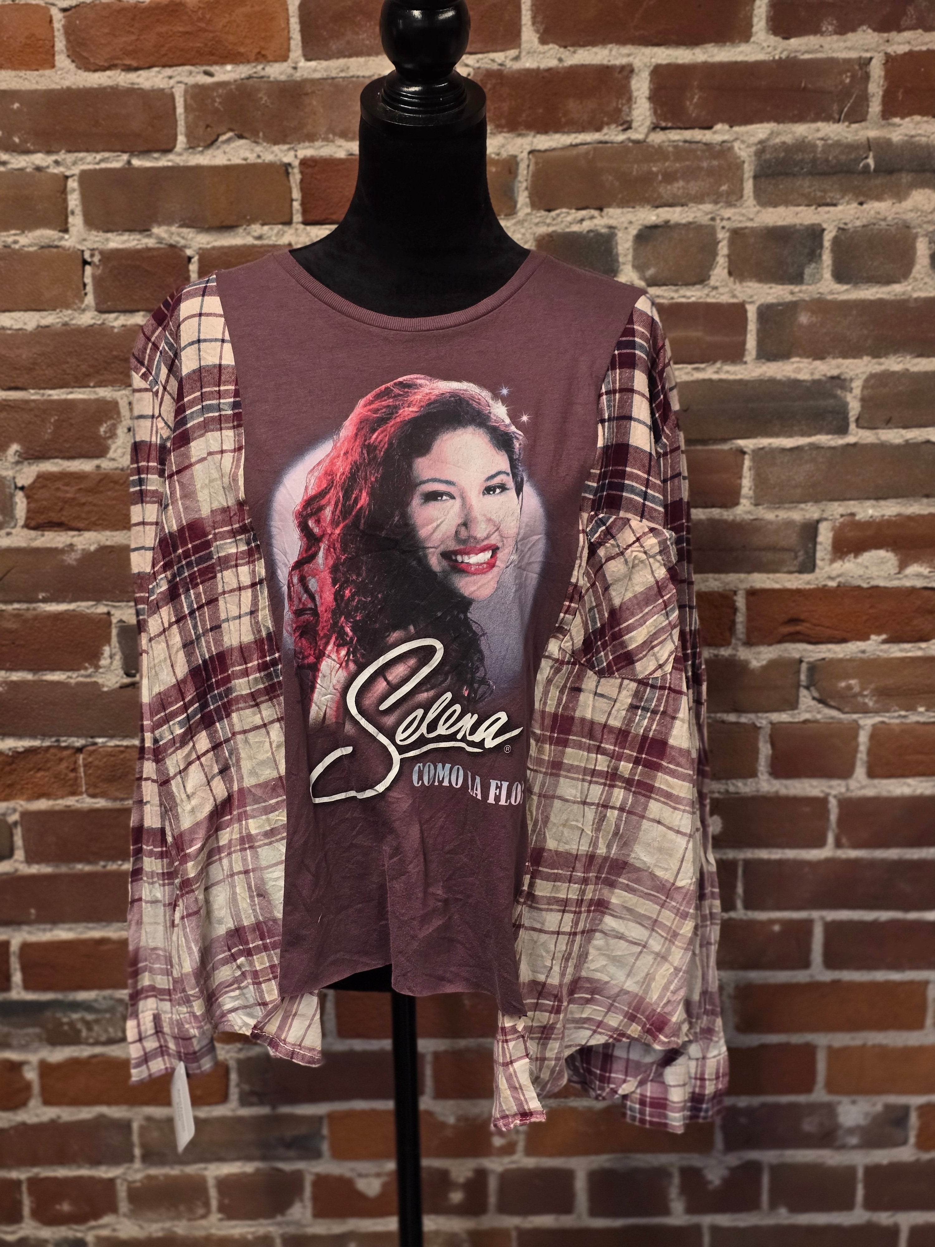 Selena Flannel Top - Handcrafted One-of-a-Kind Style