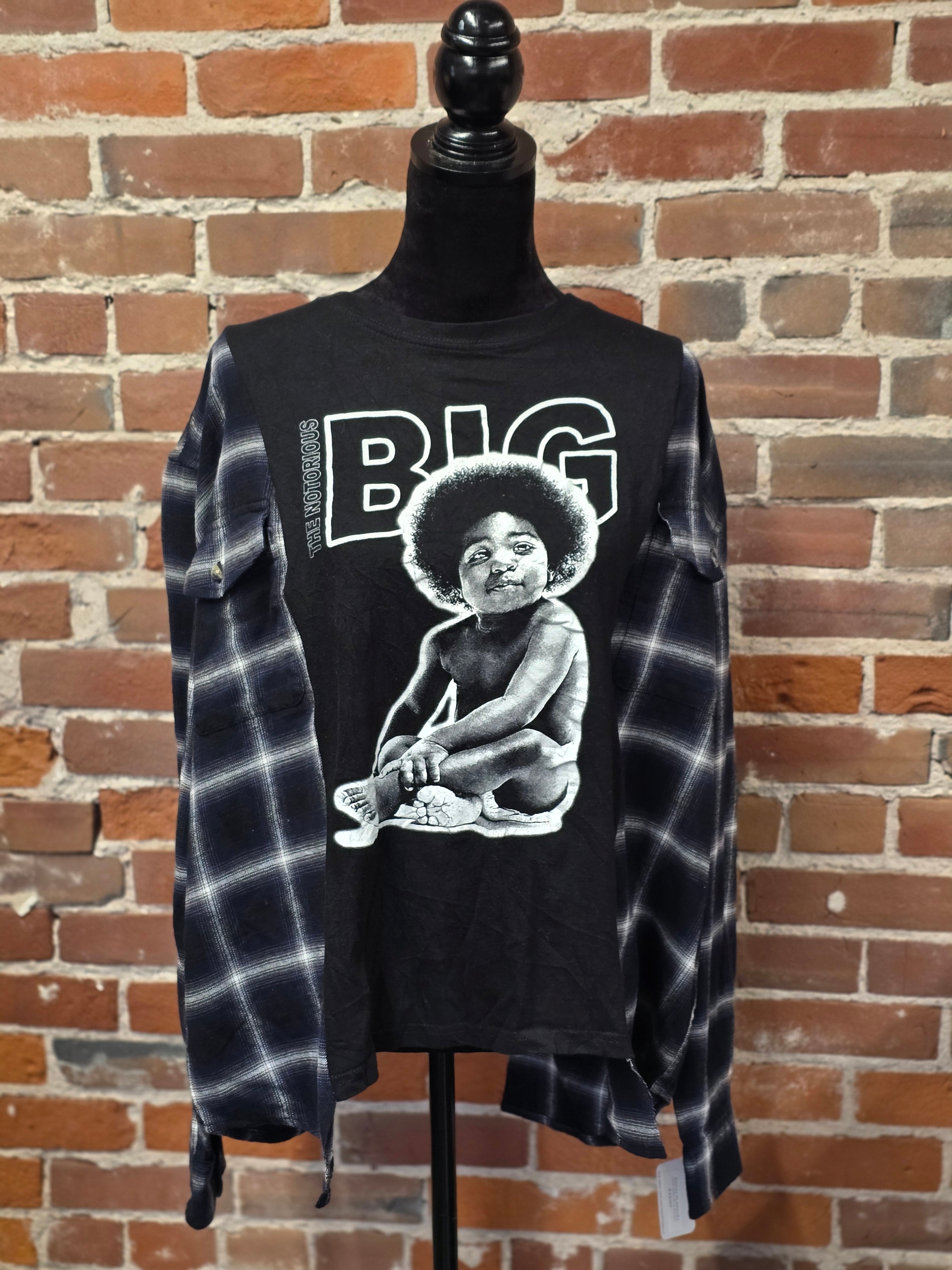 Biggie Smalls Flannel Shirt – Handcrafted One-of-a-Kind Style