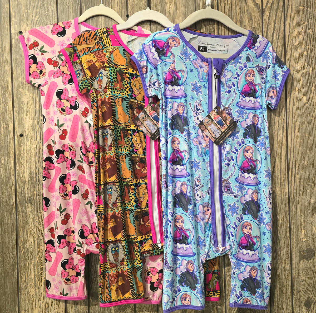 a group of pajamas on a swinger
