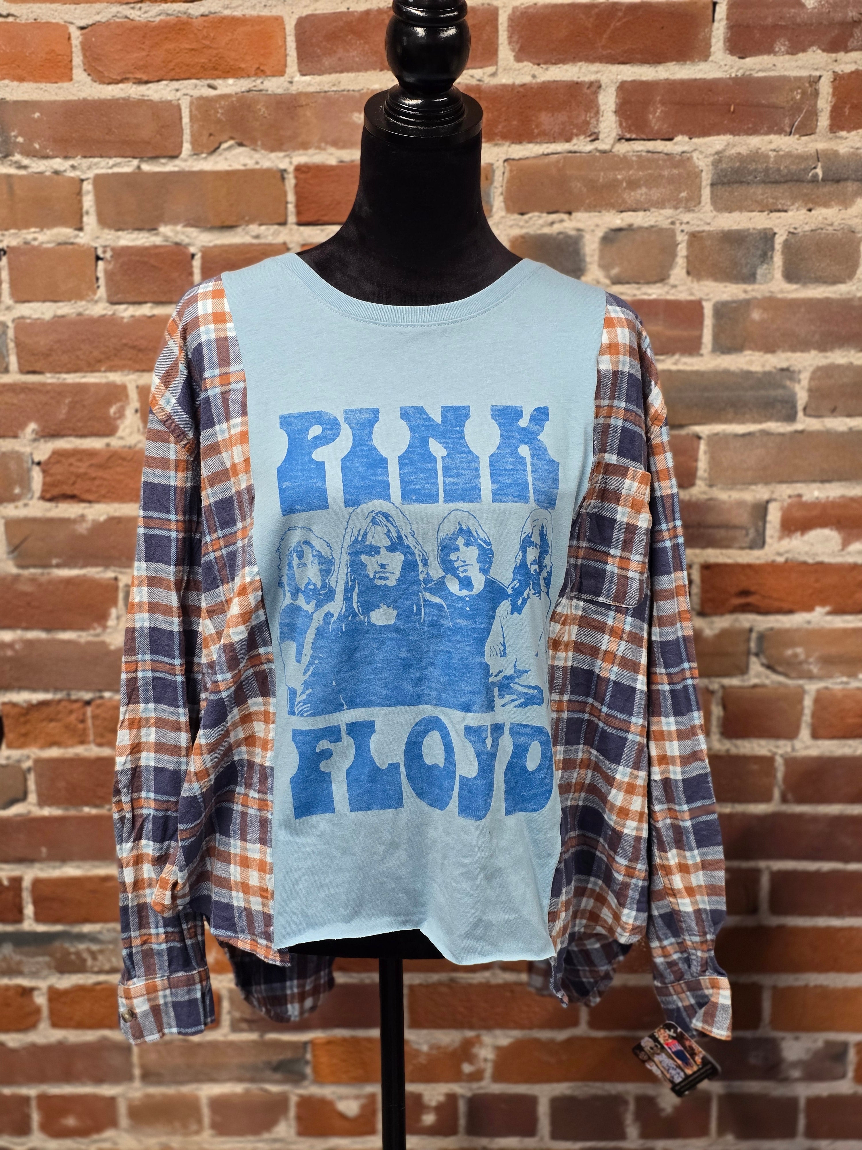 Pink Floyd Flannel Shirt - Handcrafted One-of-a-Kind