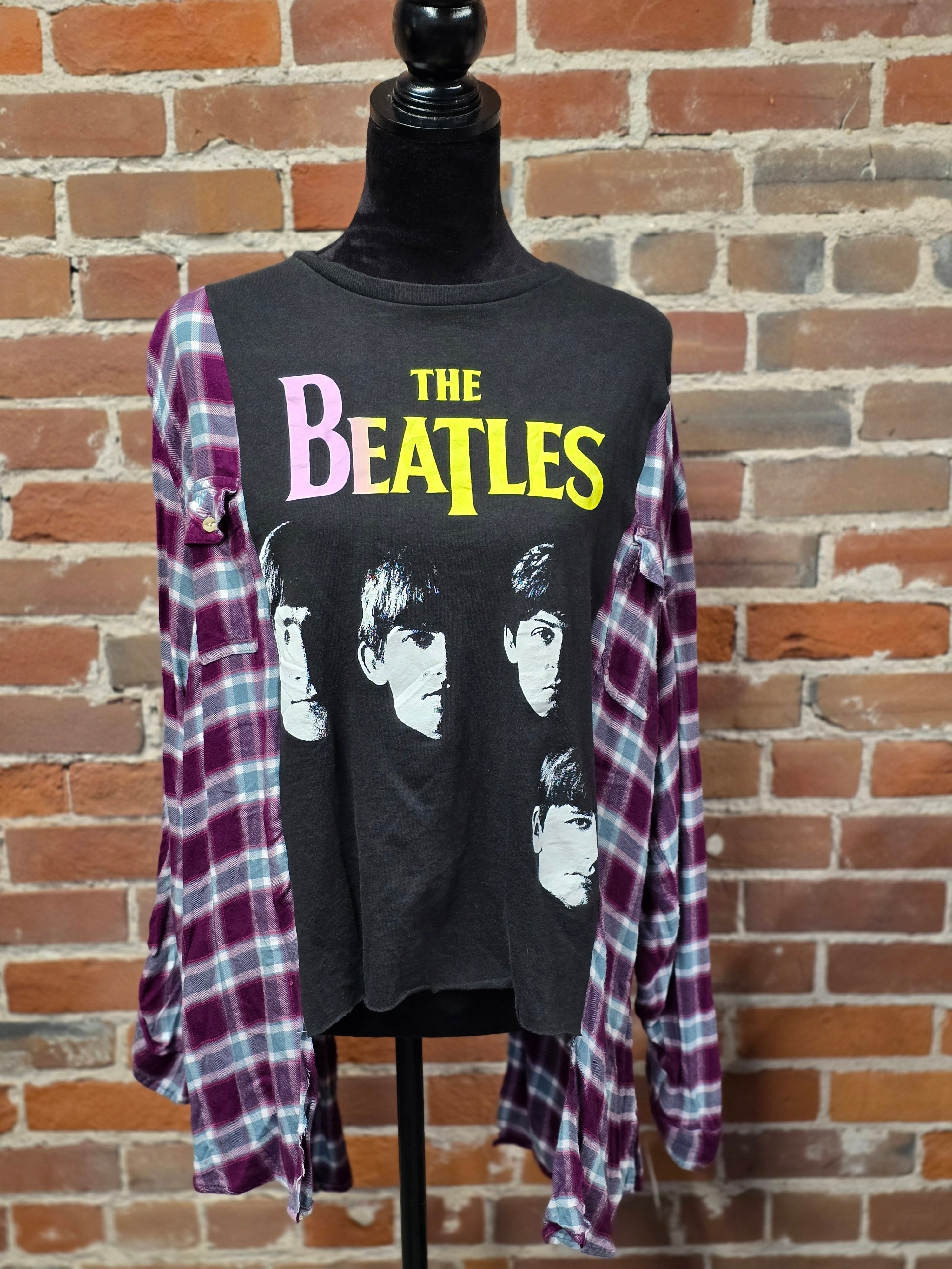 Handcrafted Beatles Flannel Shirt – One-of-a-Kind Quality