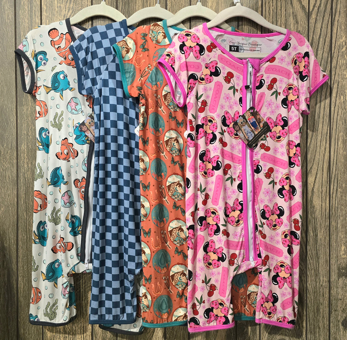 a group of colorful pajamas on a swinger
