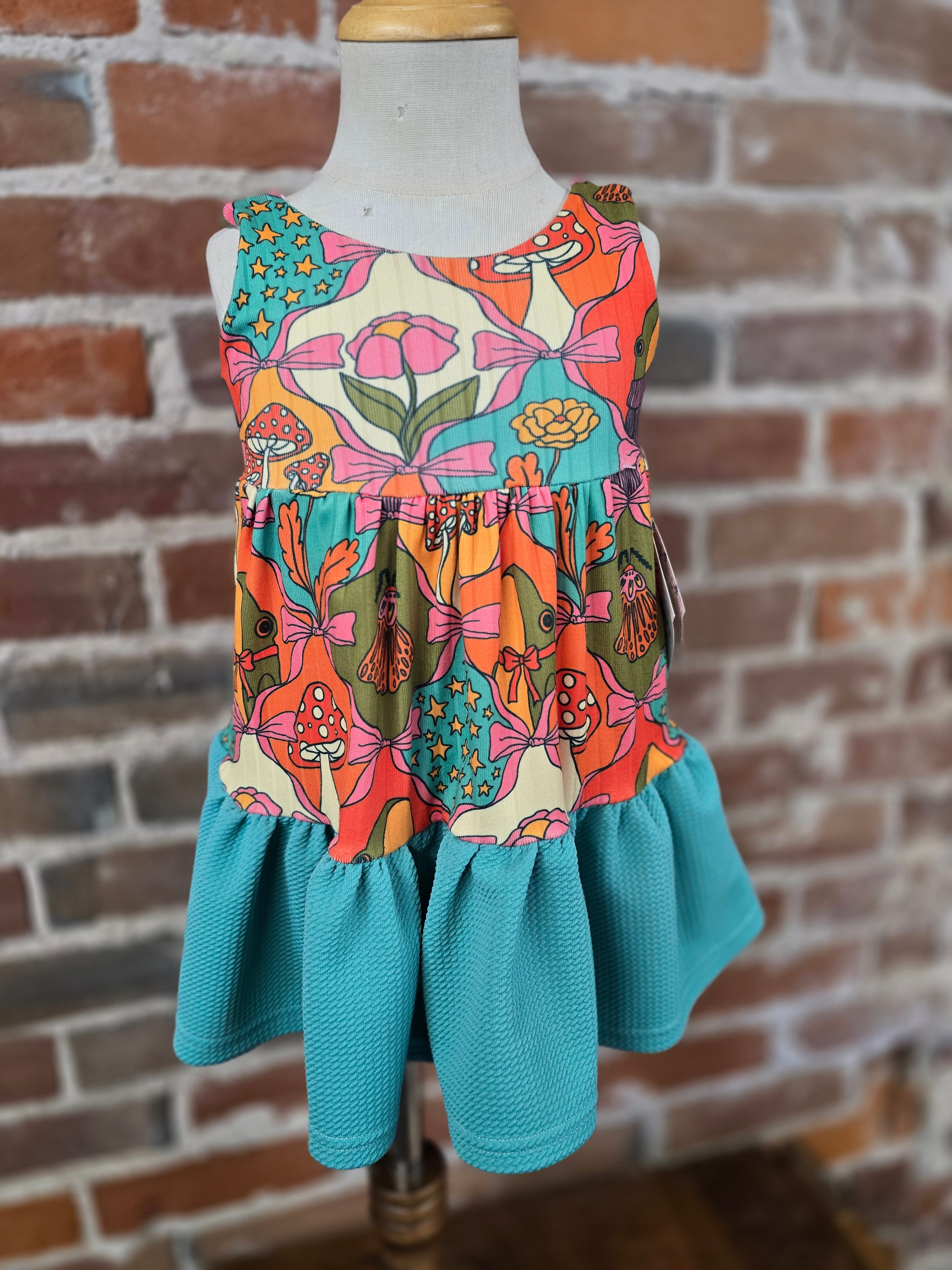 Retro Frog Tiered Dress – Handcrafted Quality