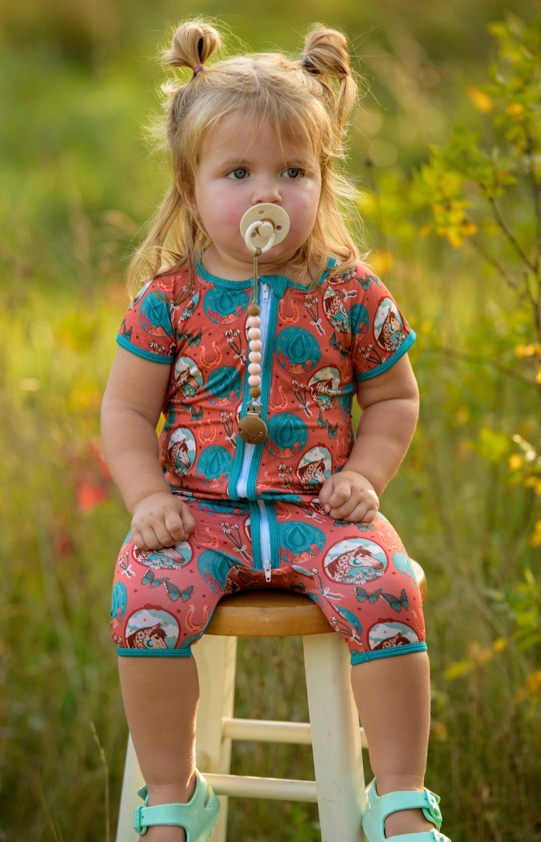 Wild Horses Bamboo Zip PJ/Daywear – Handcrafted Comfort