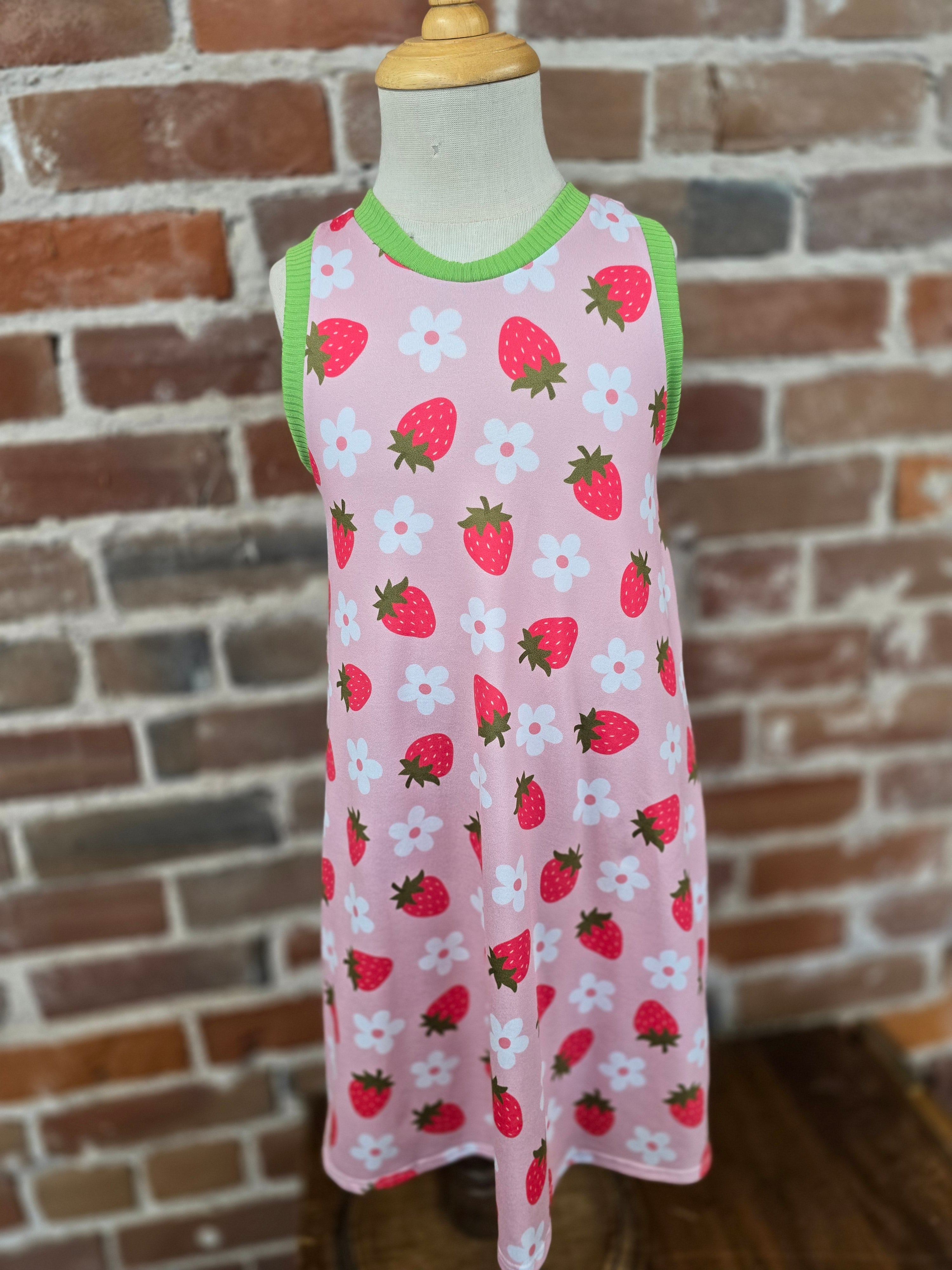 Sweet Strawberry Dress – Handcrafted, One-of-a-Kind Quality