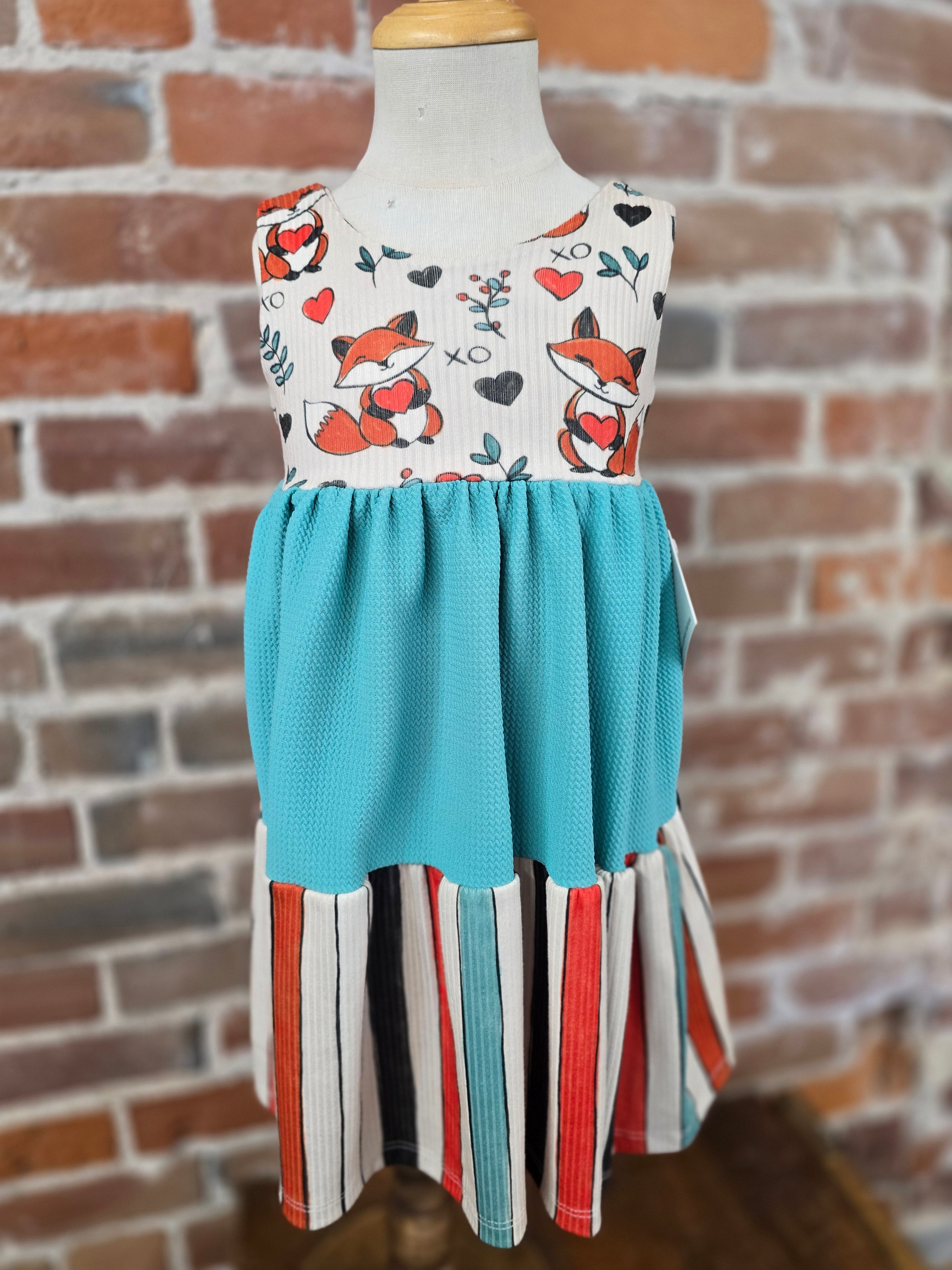 Fox Dress - Handcrafted Tiered Style