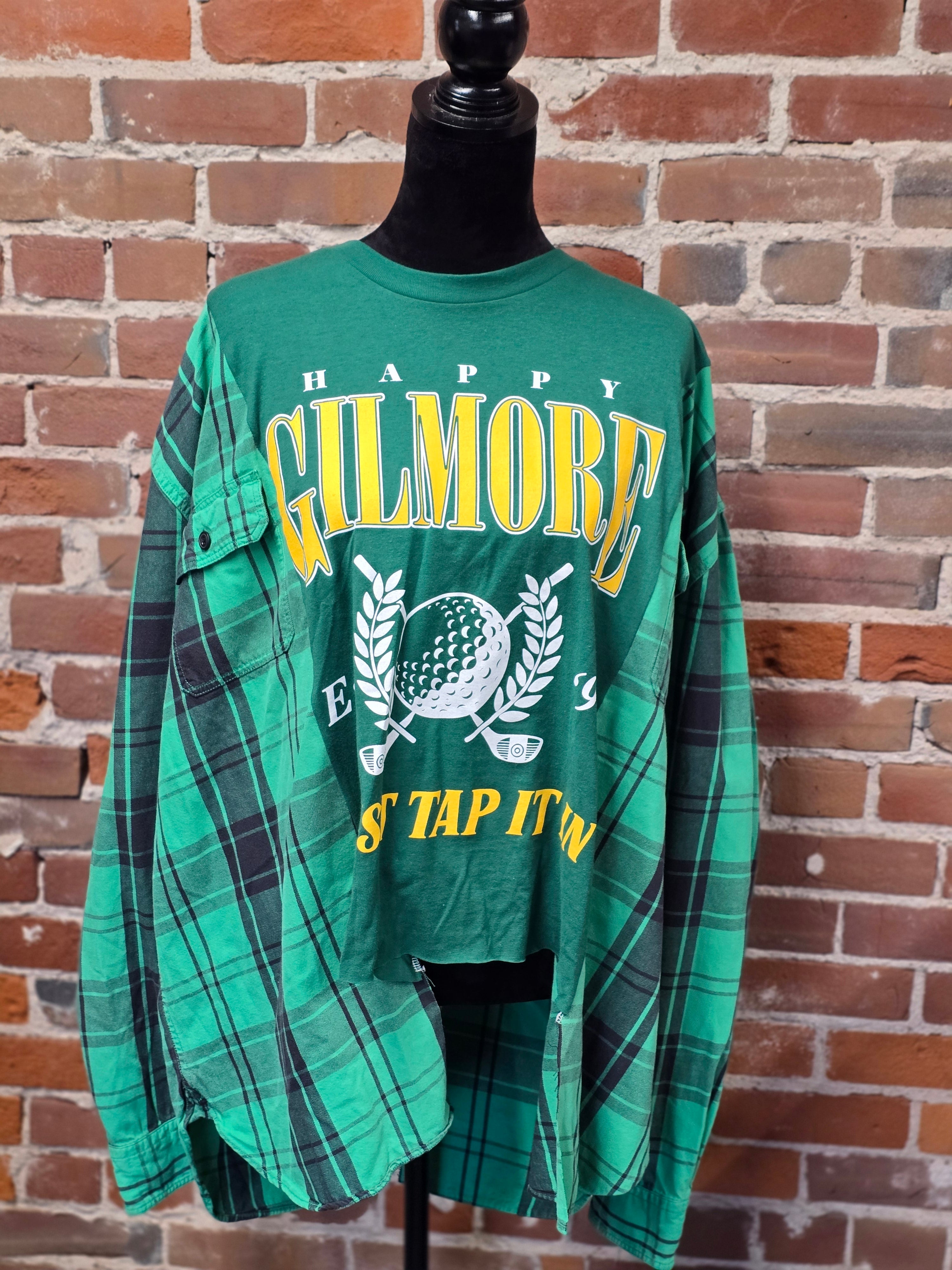 Happy Gilmore Upcycled Flannel – Handcrafted & One-of-a-Kind