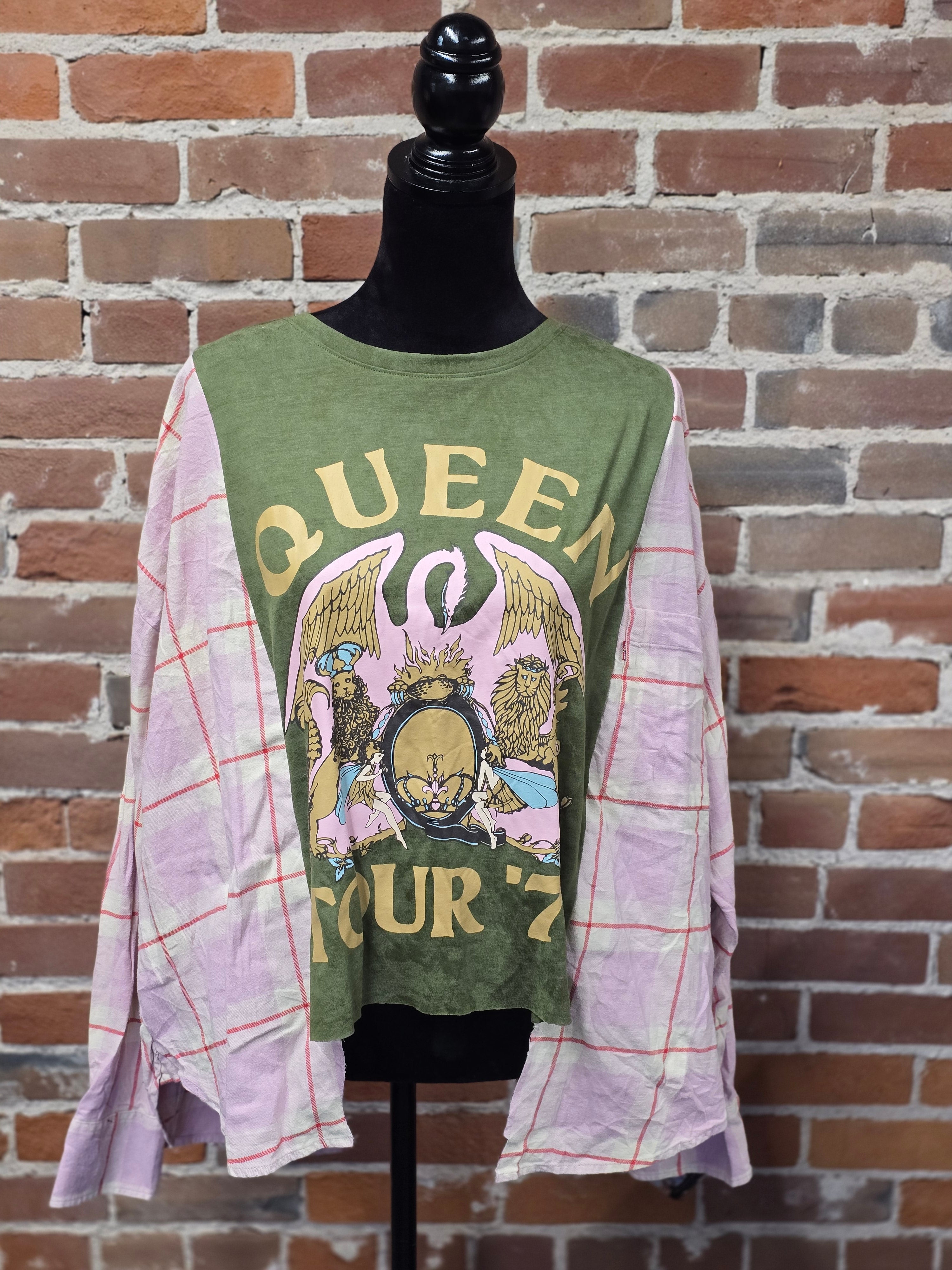 Queen Rock Band Flannel - Handcrafted One-of-a-Kind Style