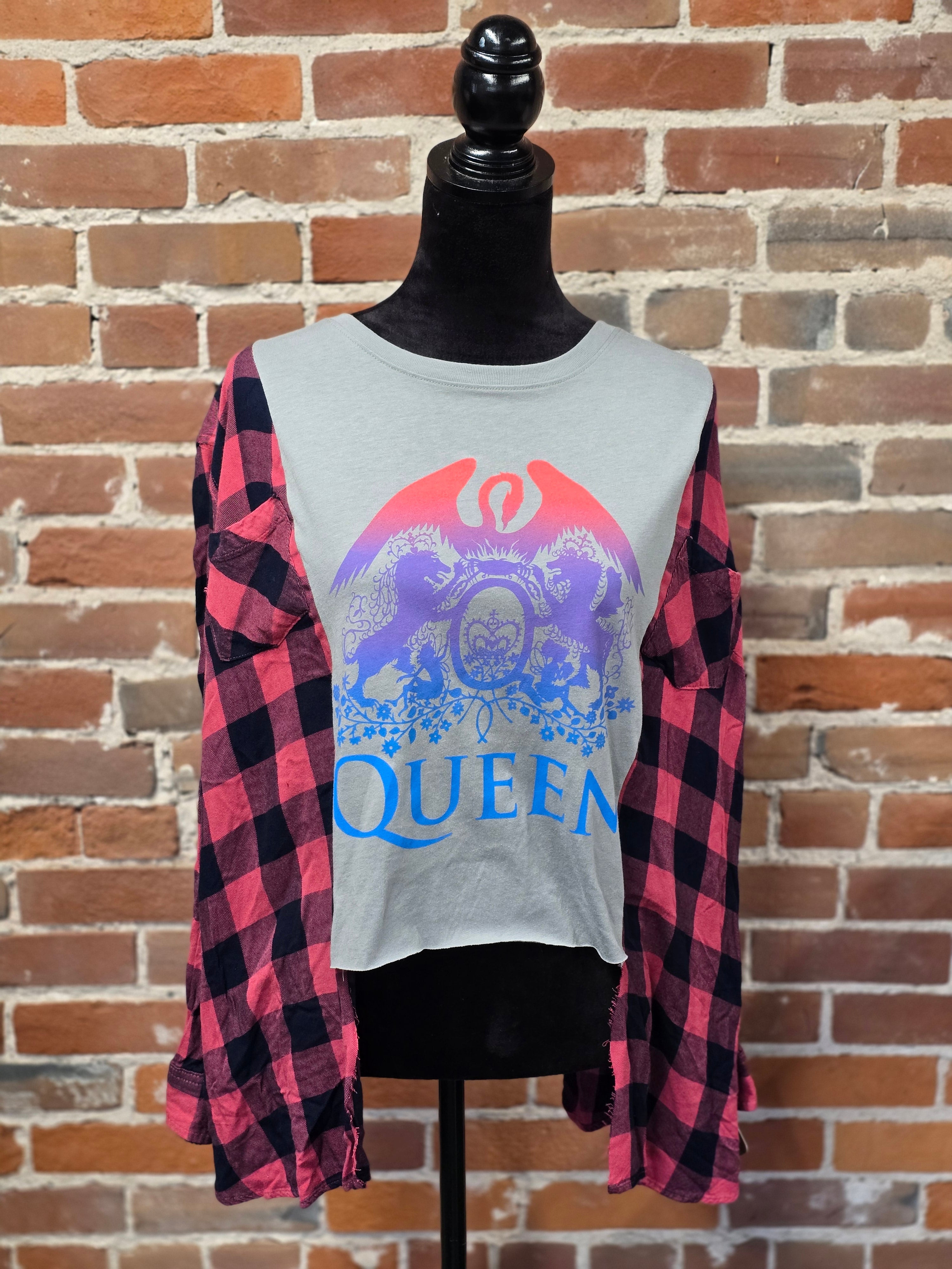 Queen Flannel Shirt - Handcrafted & One-of-a-Kind