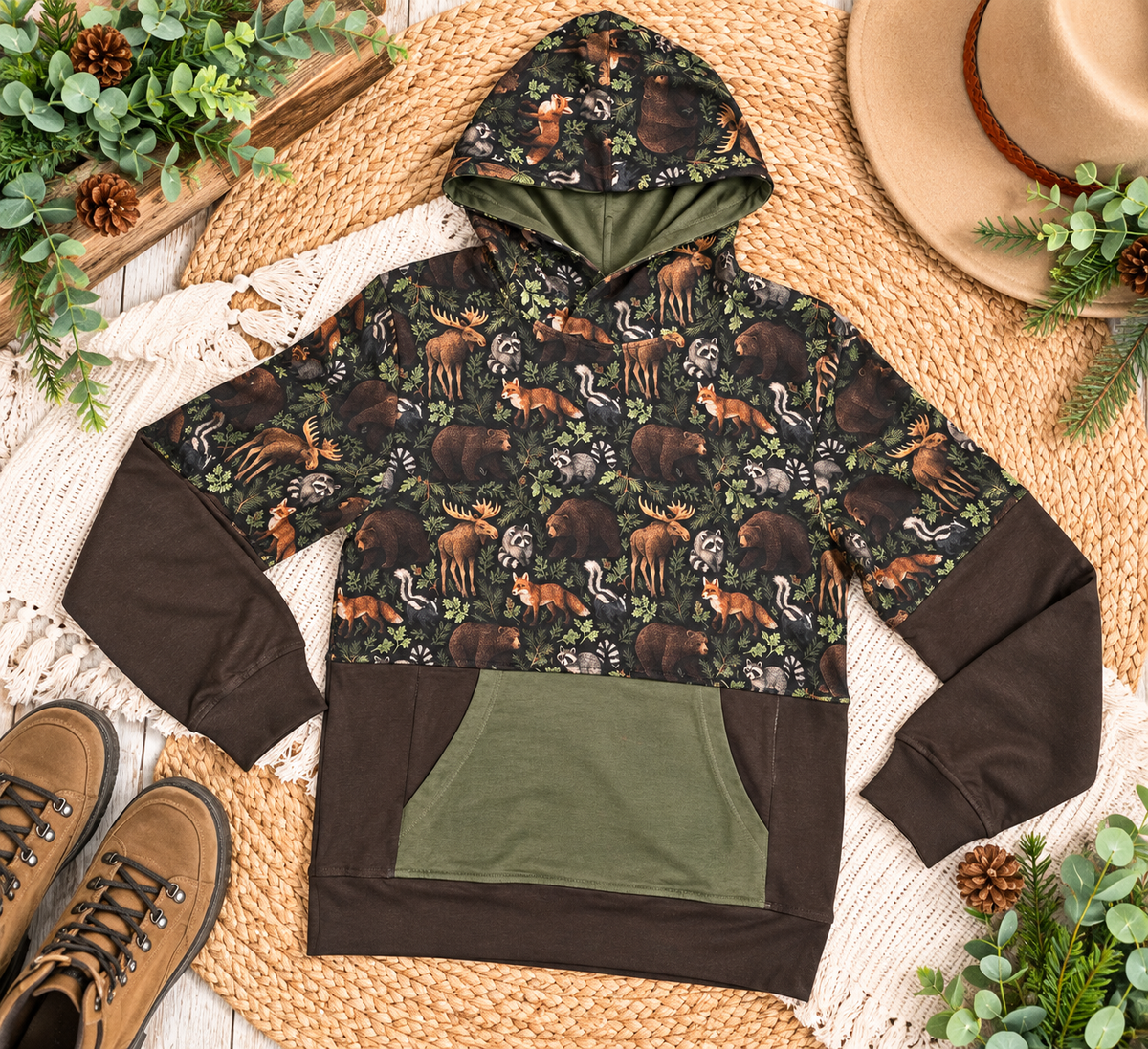 a hoodie with a pattern on it