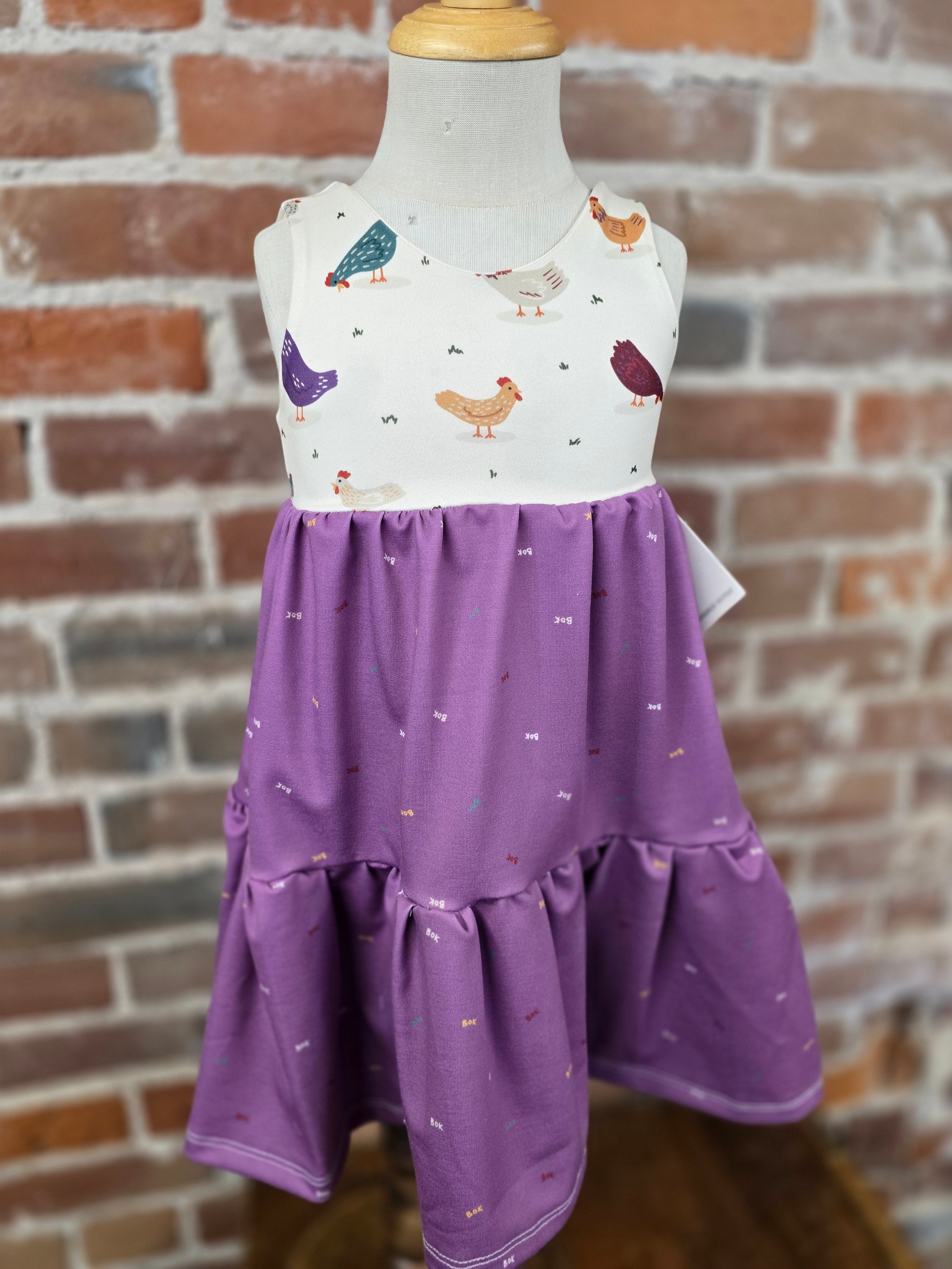 Chickens Tiered Dress – Handcrafted Elegance