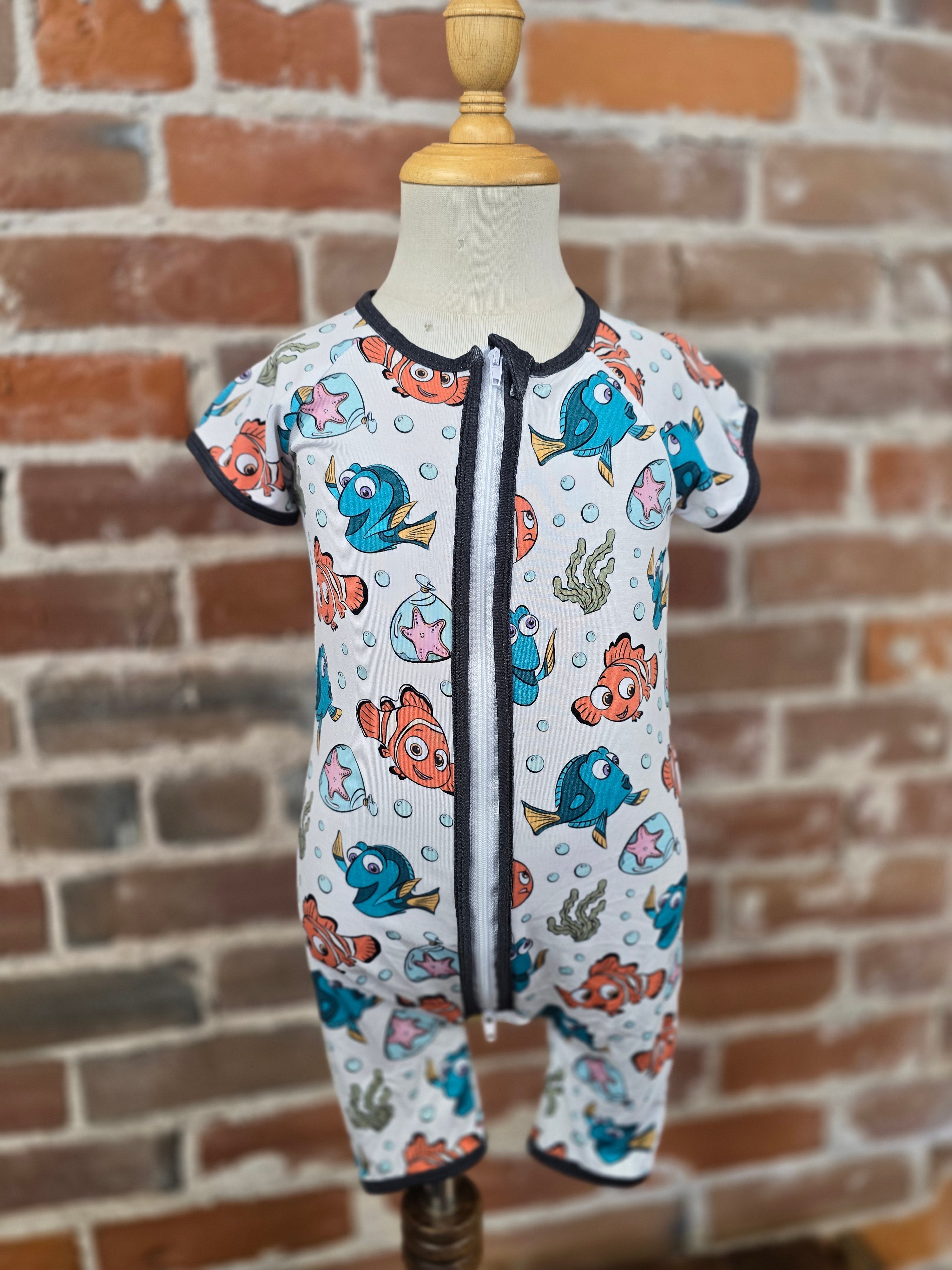 Finding Nemo Fishy Bamboo Zip Romper - High Quality Materials