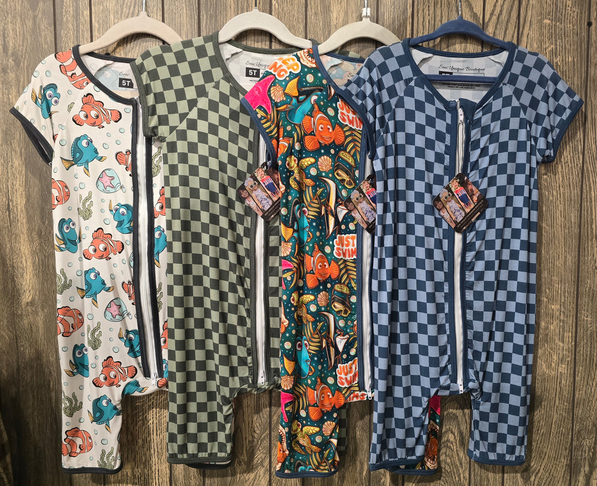 a group of pajamas on a swinger