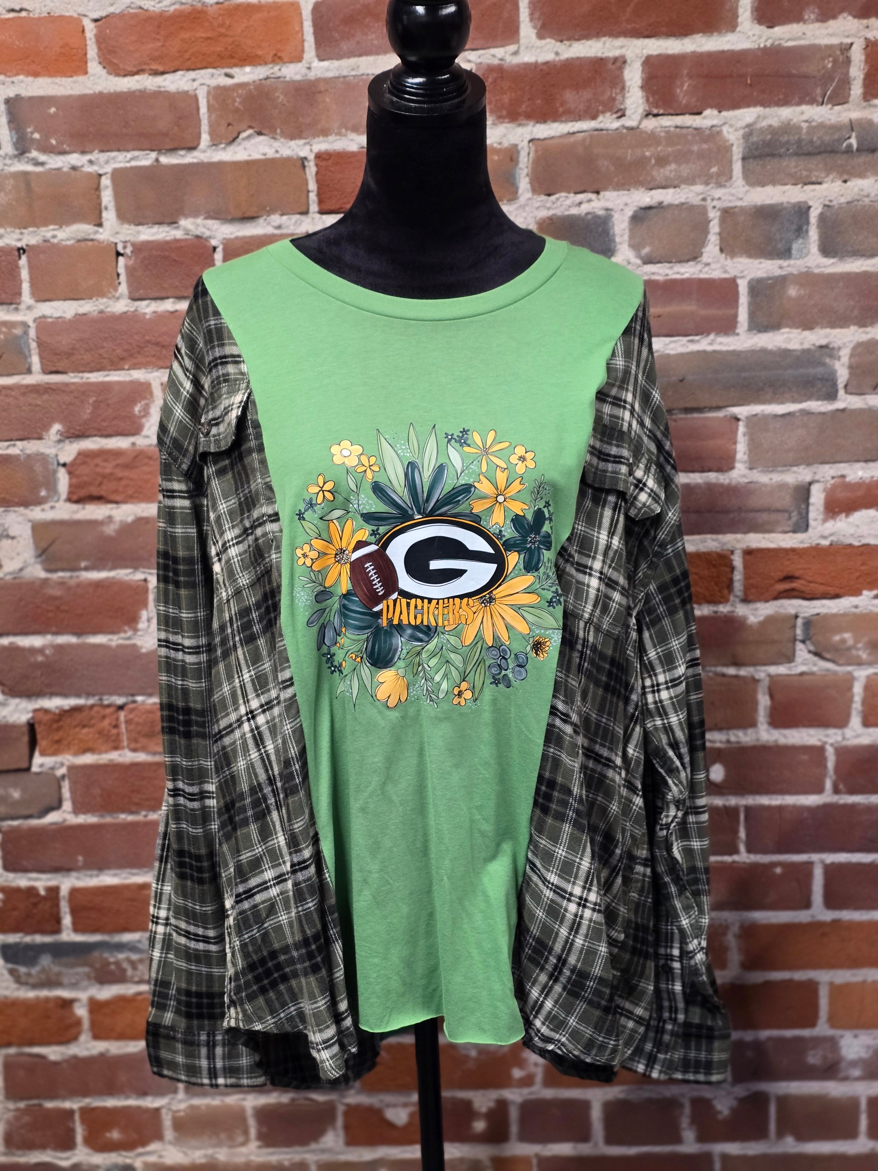 Packers Heritage Flannel Shirt – Handcrafted & One-of-a-Kind