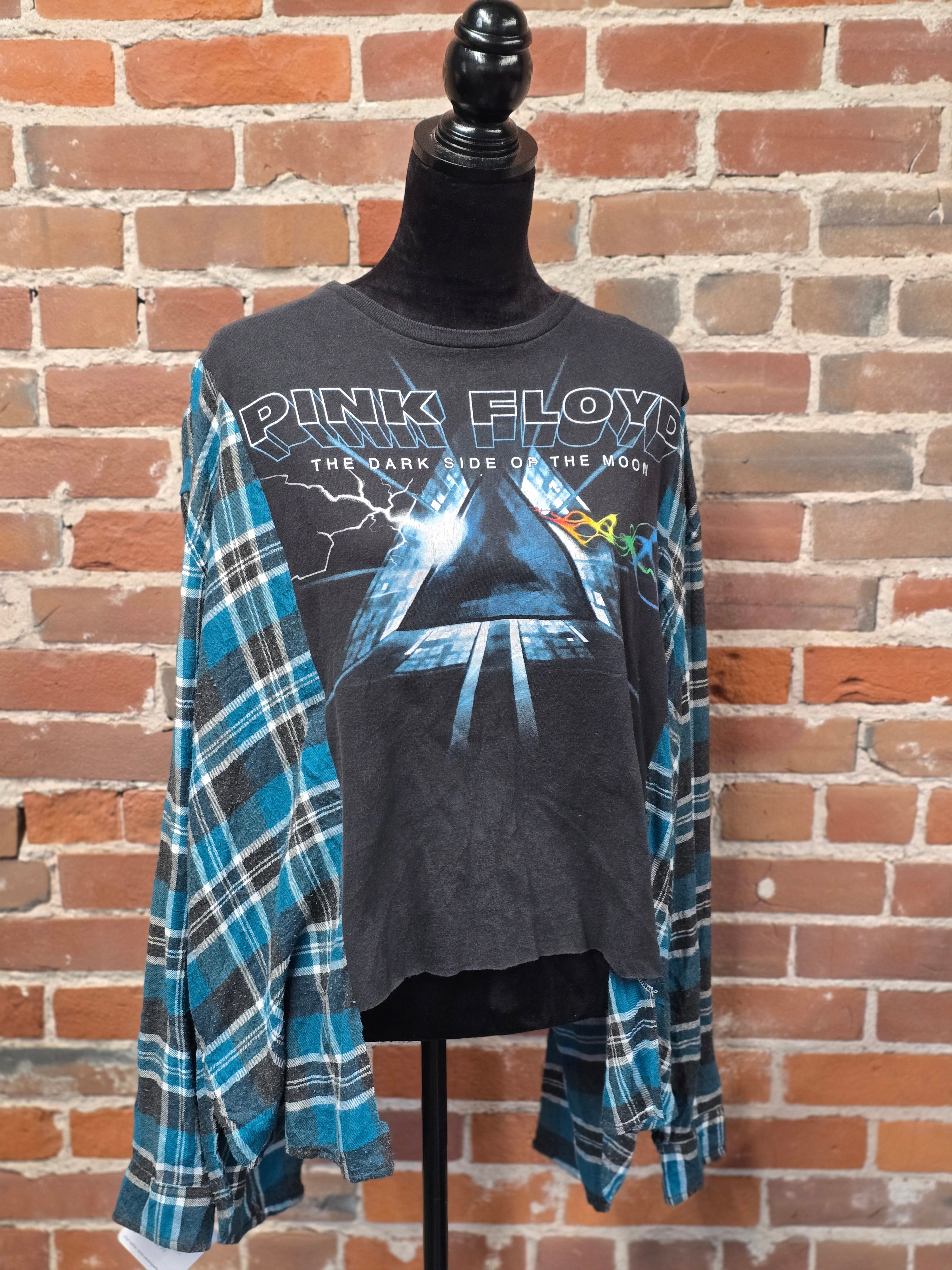 Pink Floyd Flannel Shirt - Handcrafted One-of-a-Kind Style