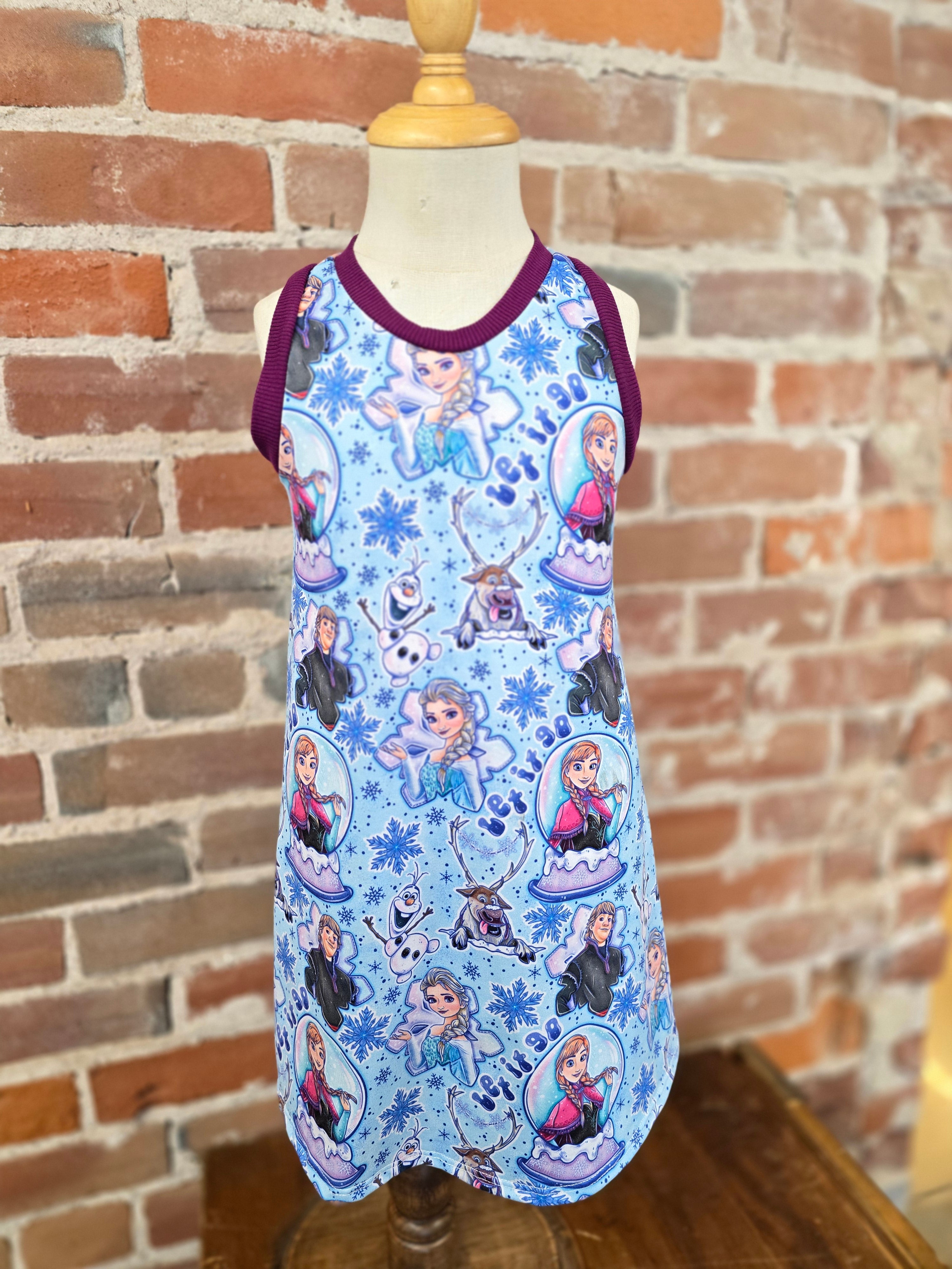 Frozen Racerback Dress - Handcrafted Frozen Magic