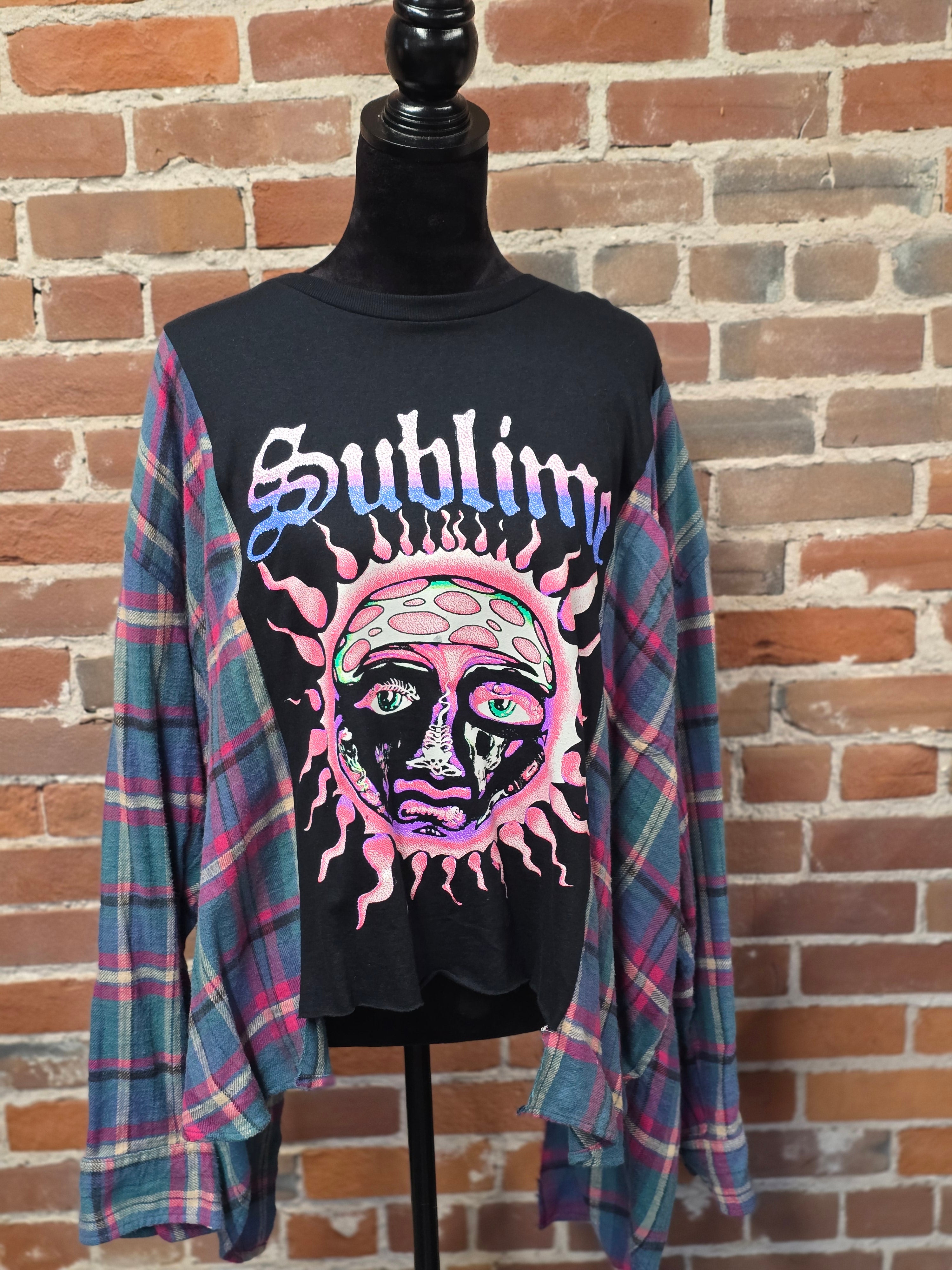 Sublime Upcycled Flannel - Handcrafted One-of-a-Kind Shirt