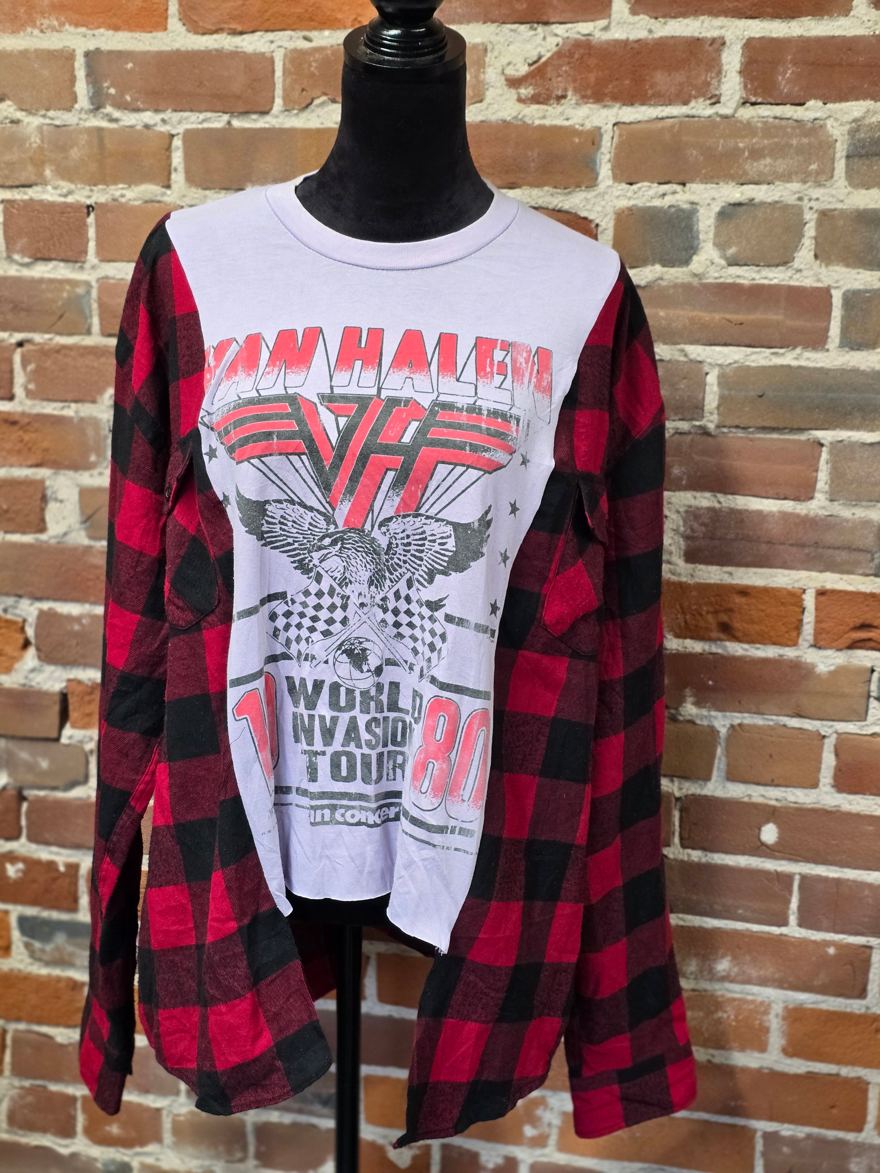 Van Halen Flannel Shirt - Handcrafted One-of-a-Kind Style