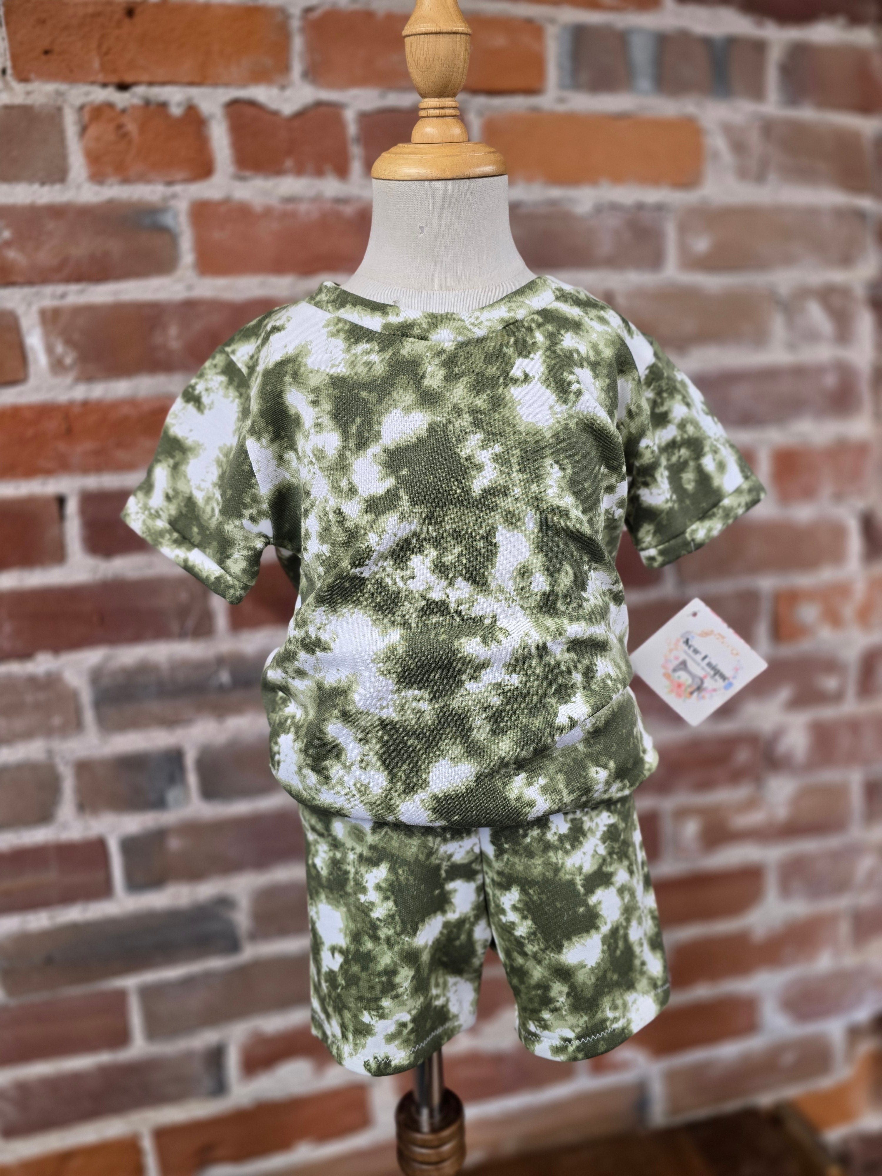Kids Shorts Lounge Set – Handcrafted Tye Dye Style