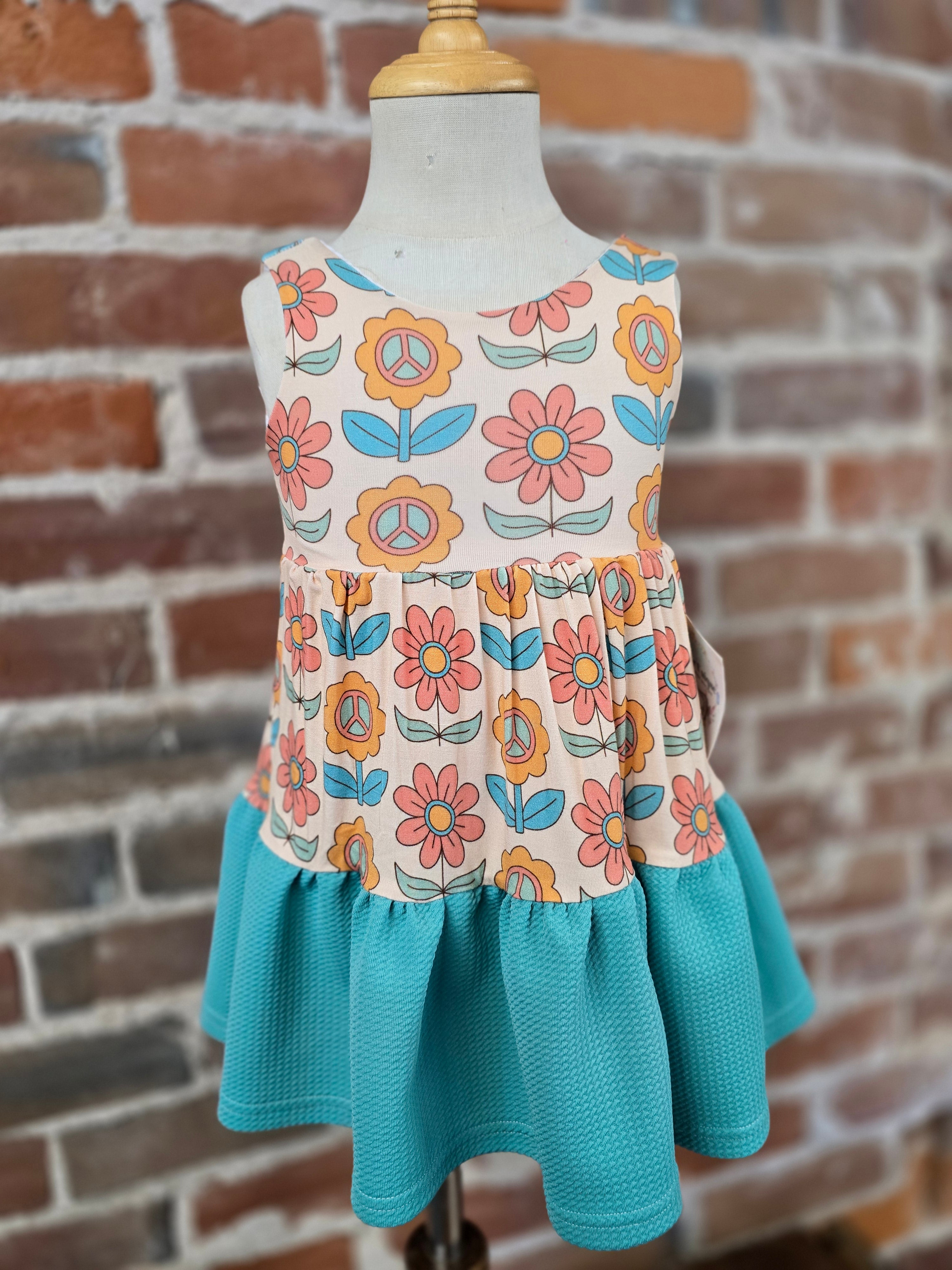 Hippie Floral Tiered Dress – Handcrafted Quality