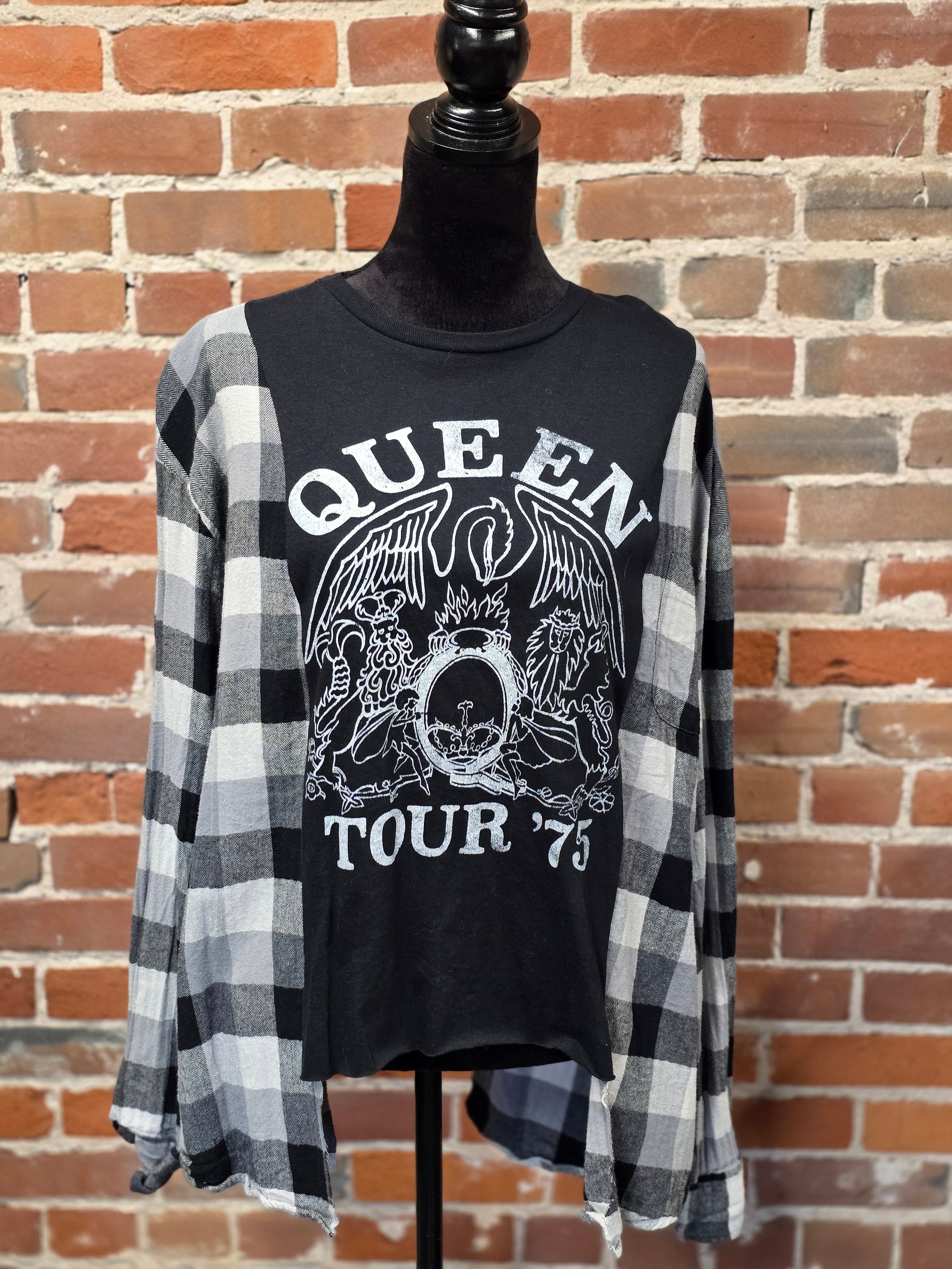 Queen Rock Band Flannel Shirt - Handcrafted One-of-a-kind Style