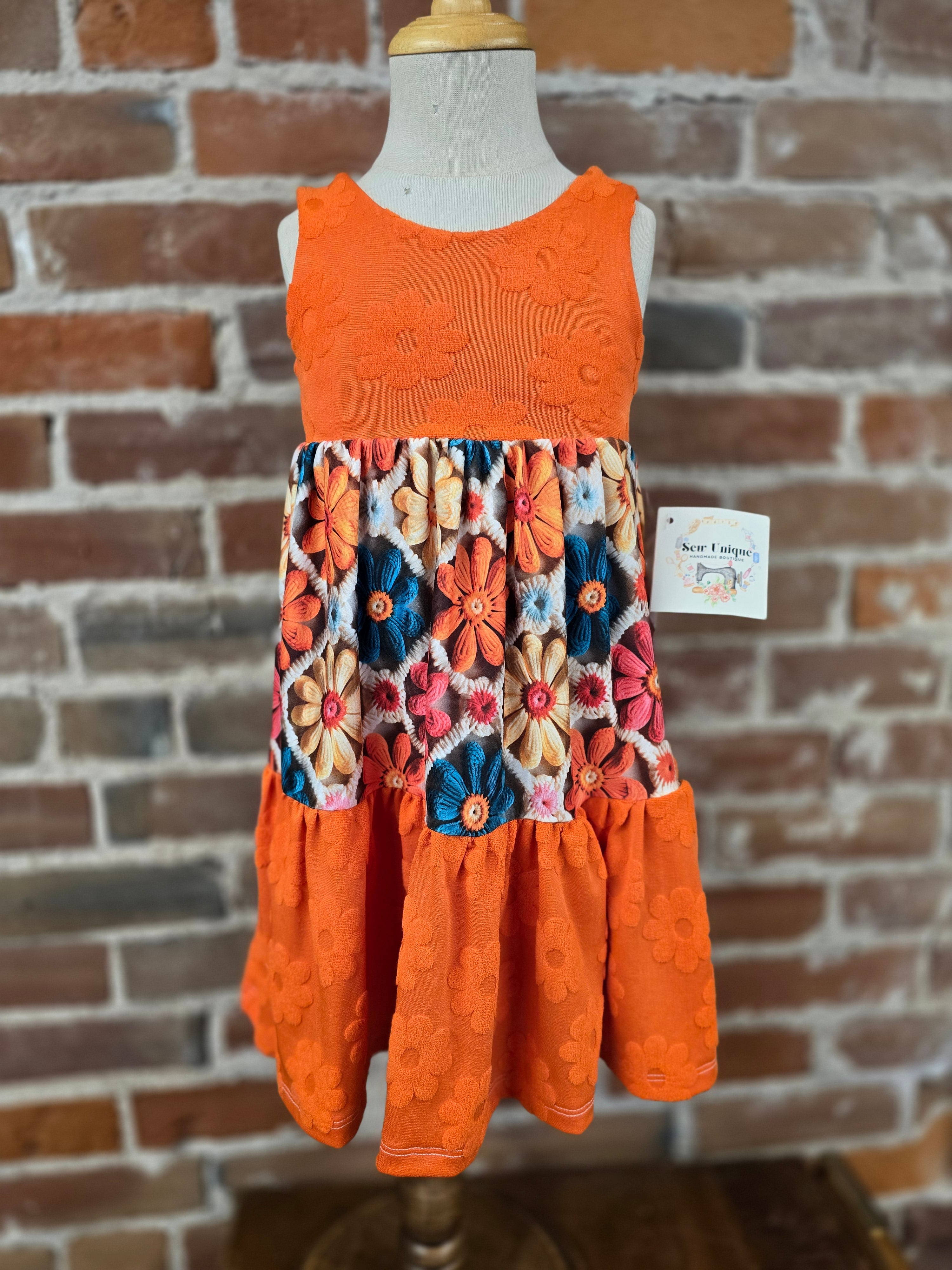 Sew Unique Floral Tiered Dress – Handcrafted Quality Design