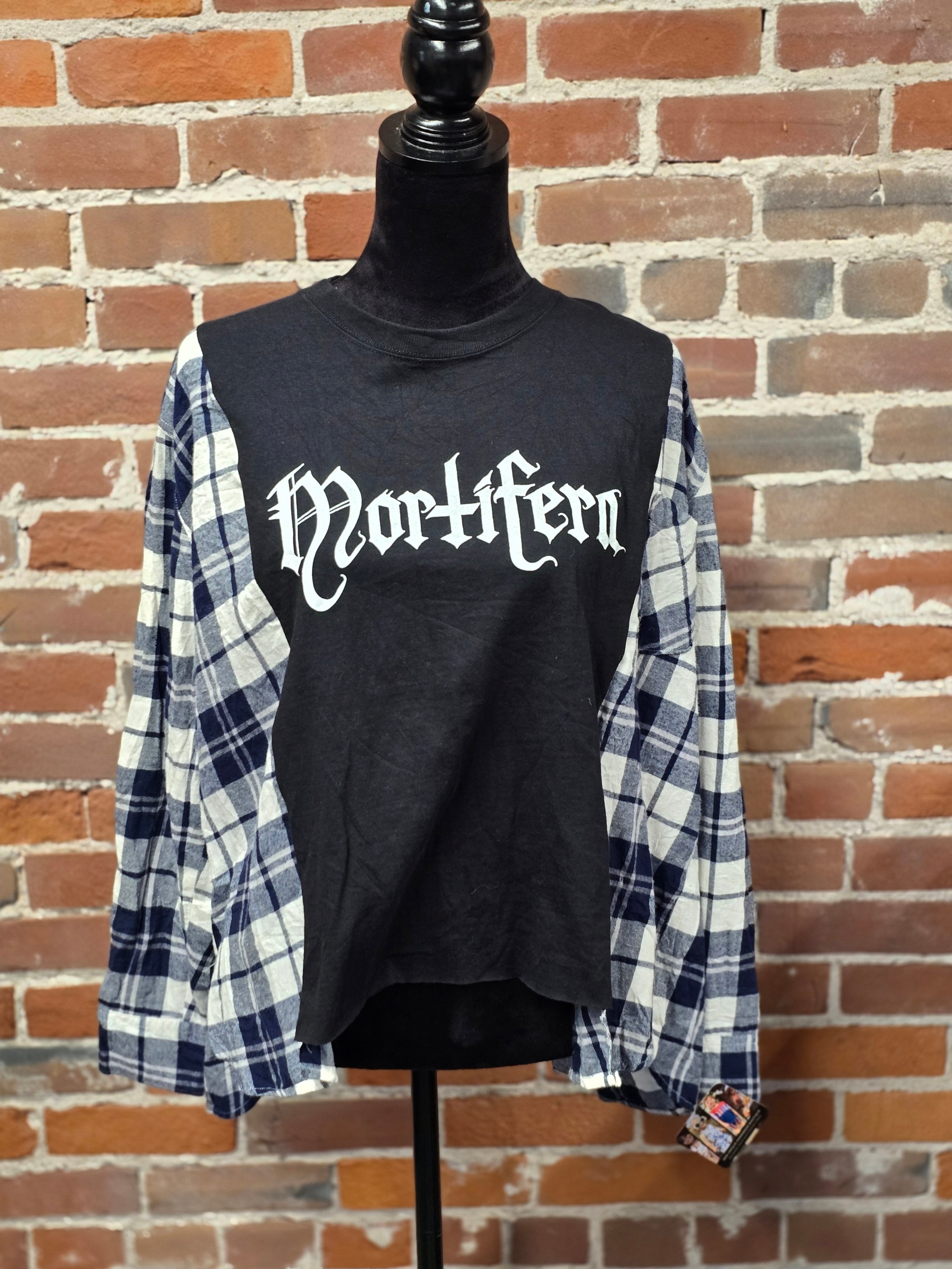 Mortifern Upcycled Flannel Shirt – Handcrafted One-of-a-Kind