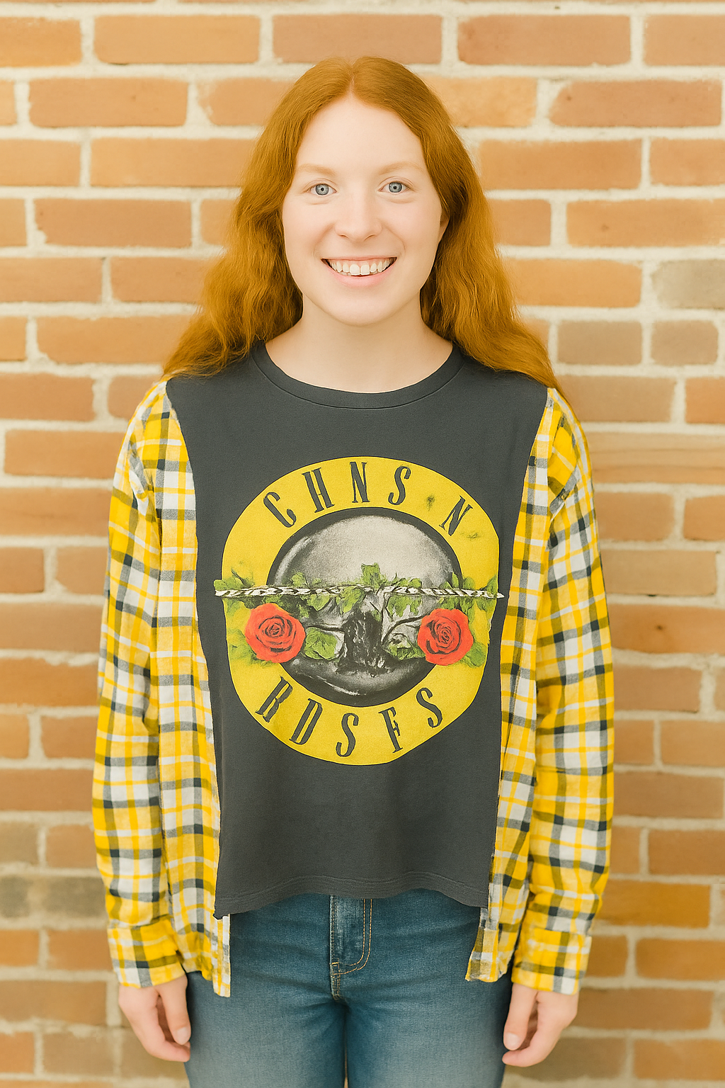 Guns N' Roses Flannel Shirt - Handcrafted One-of-a-Kind