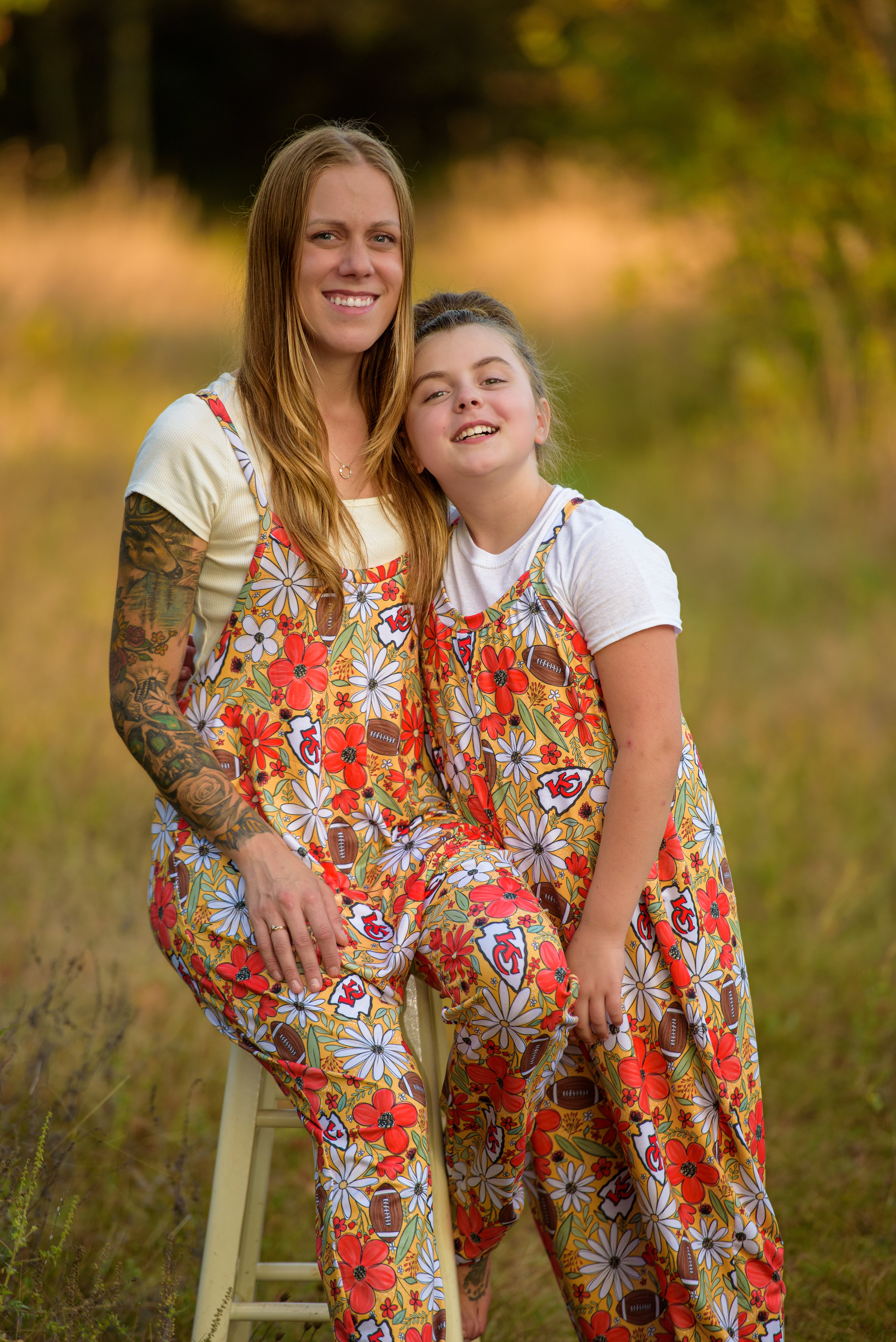 KC Football Terran Romper – Handcrafted Floral Football Style